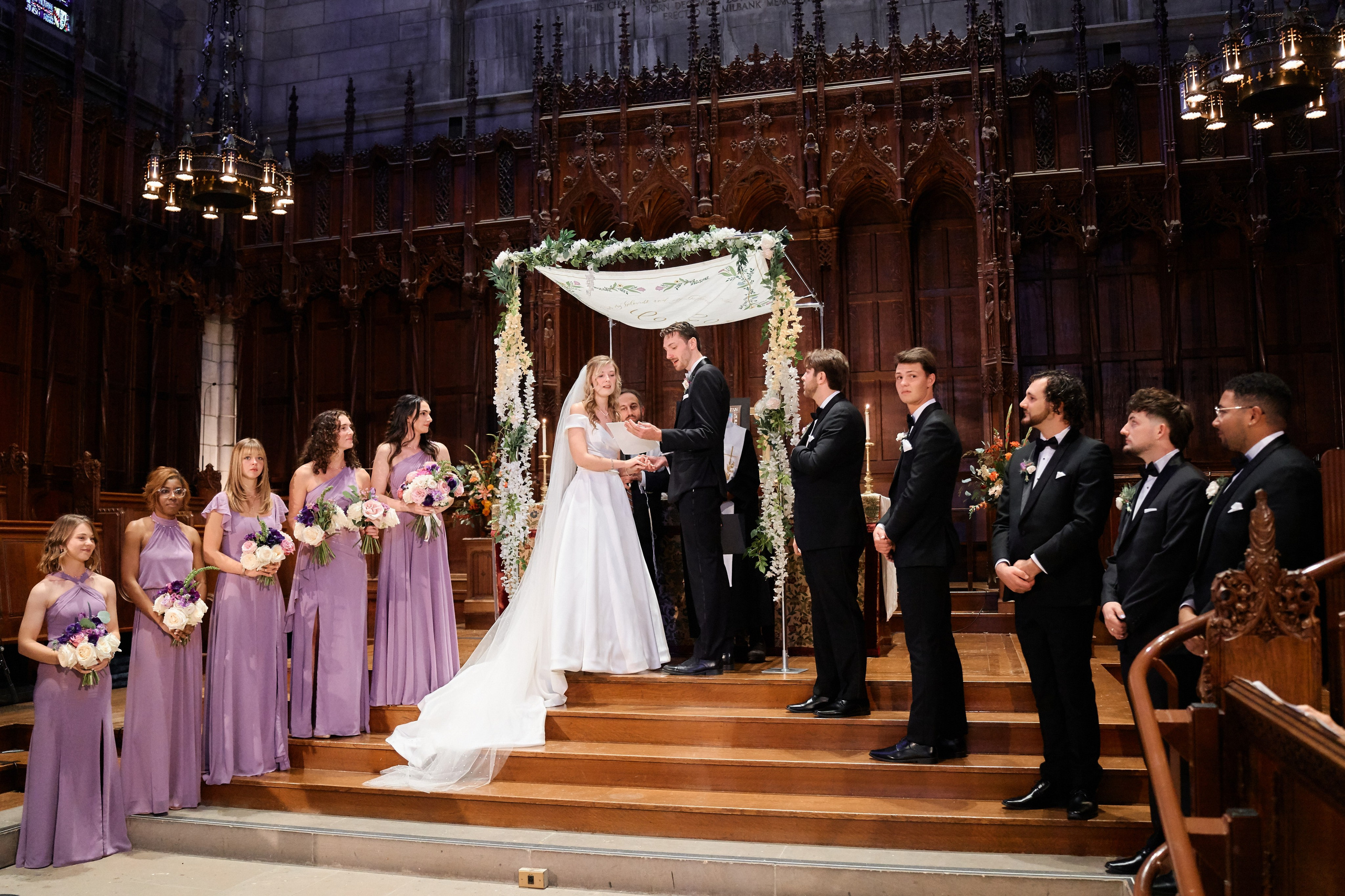 Elegant Wedding Ceremony at a Historic New York Cathedral | Timankov Photography. Professional Wedding and event photographer USA New York