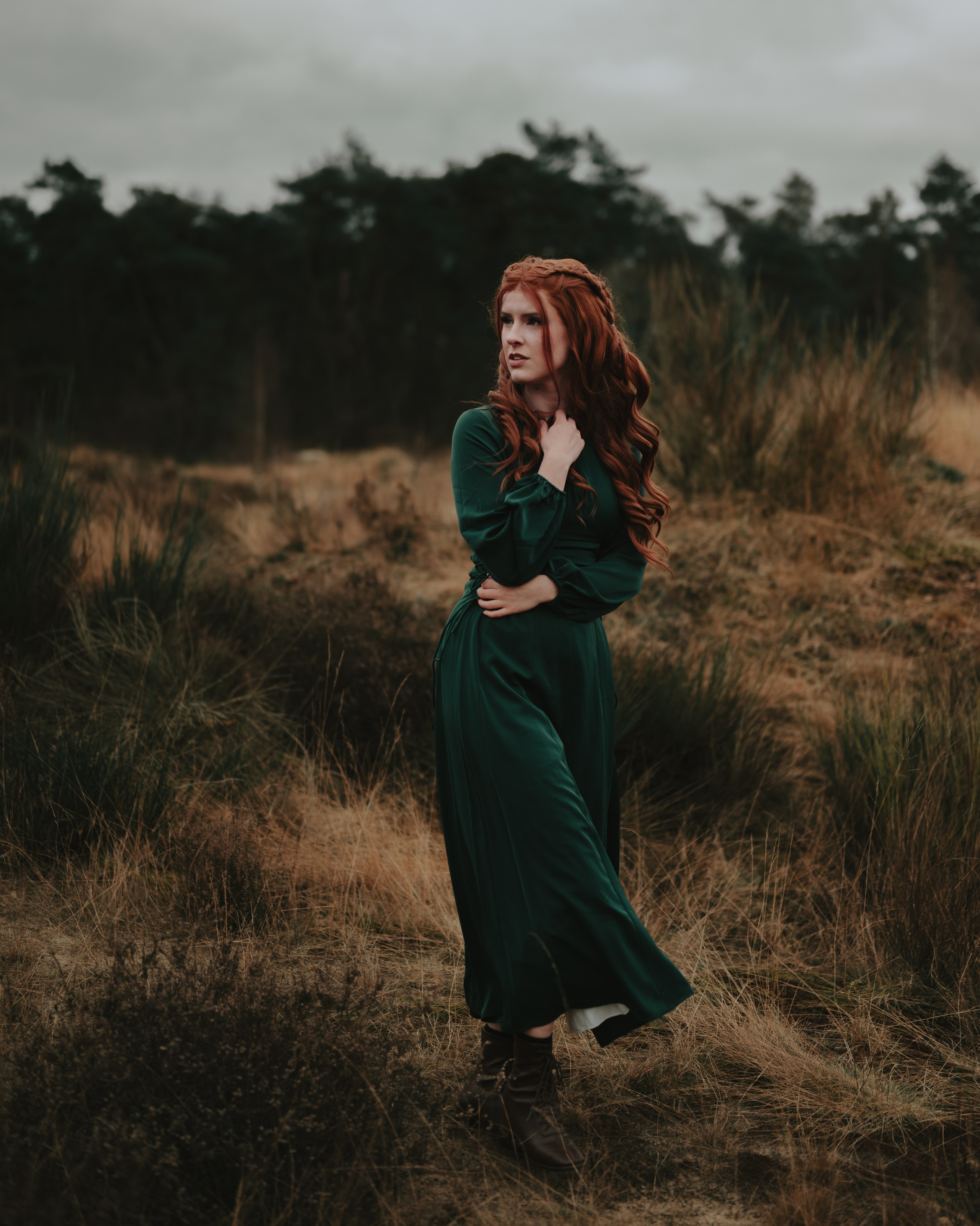 Warrior Princess Portrait Session in Heather Fields. Moth & Moss Photography