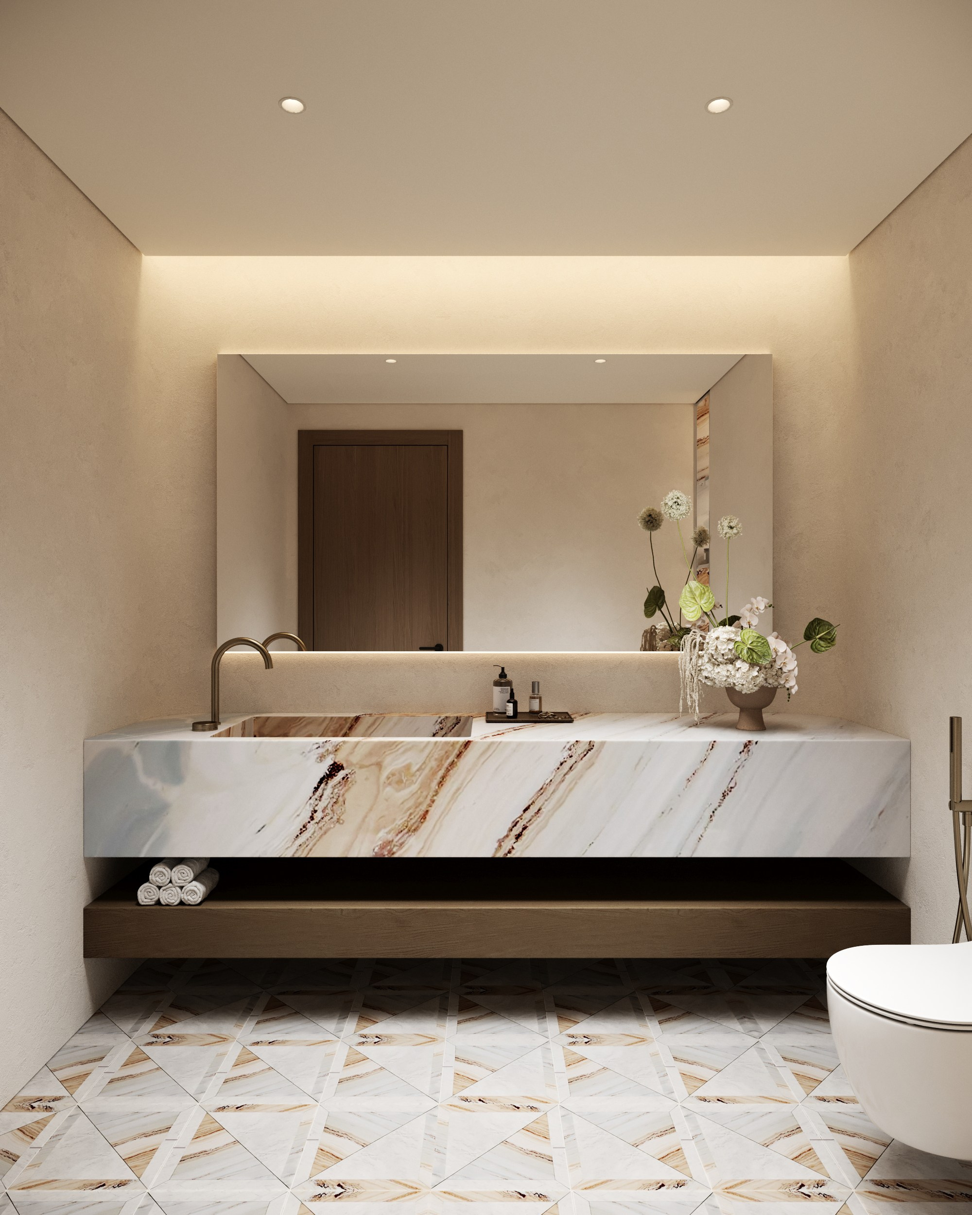 Modern Bathroom / Lazuli Design. Interior designer / visualizer Lisa Oputina