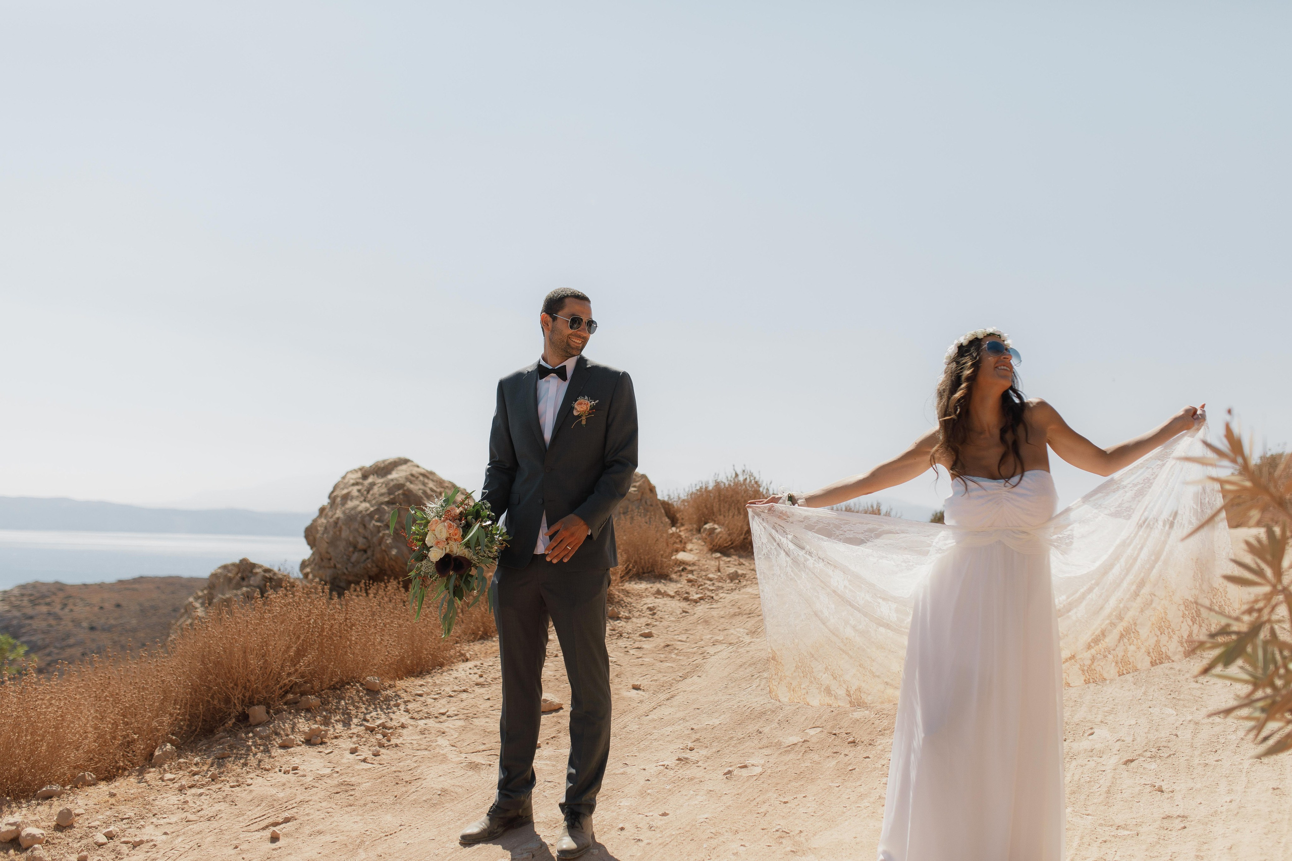 Marino & Steffi, Crete. Denny Savon — Photographer in Santorini | Weddings, Love Stories & Flying Dress