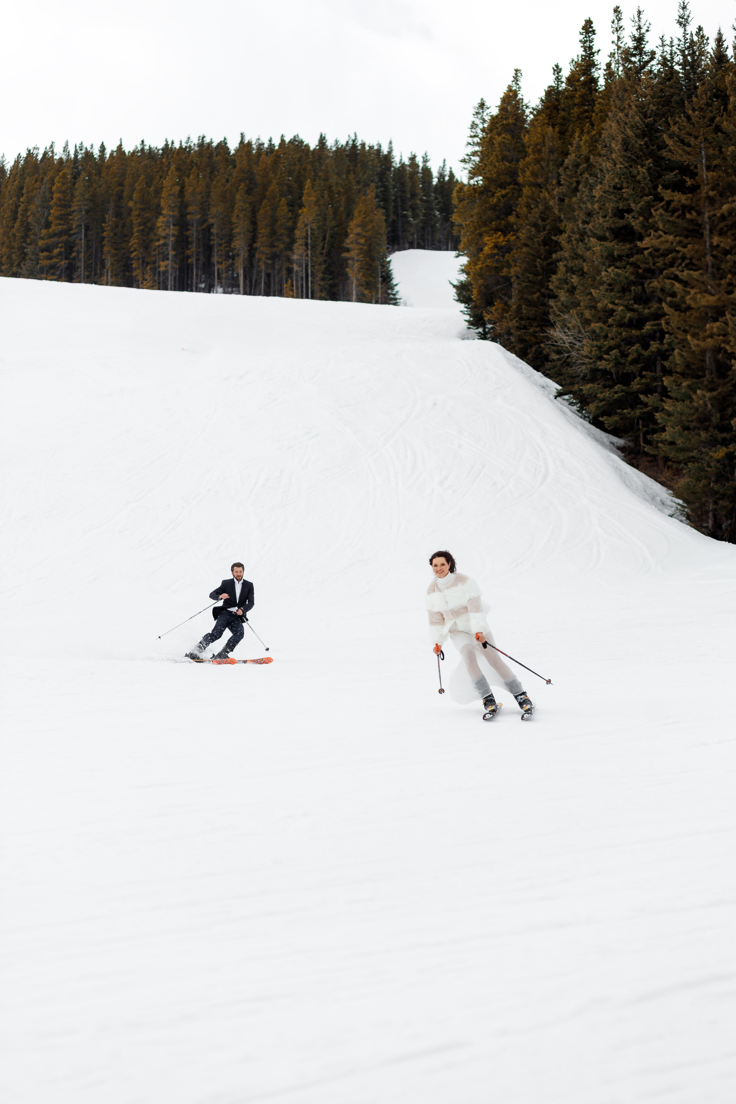 Ski engagement session. Home