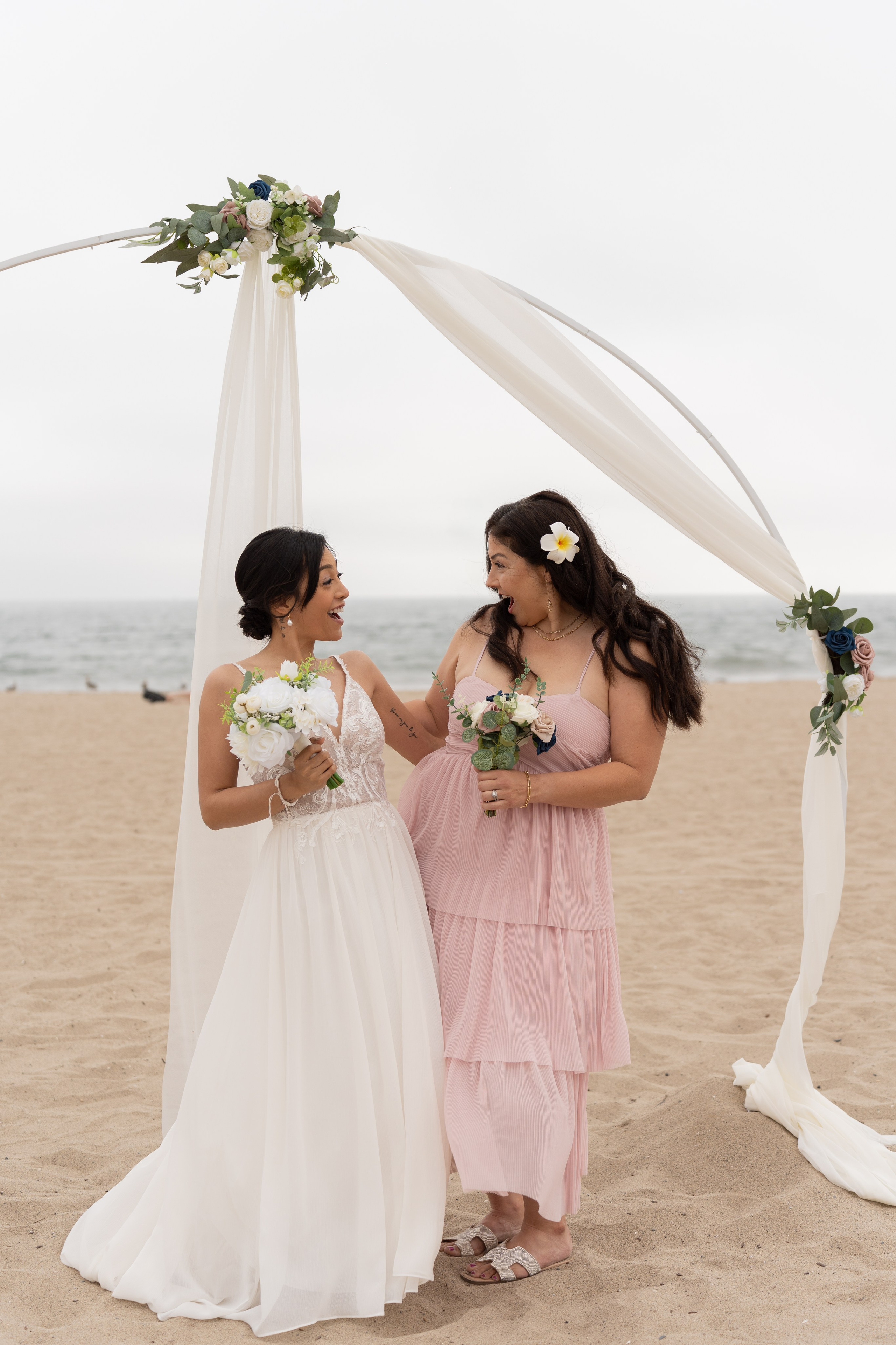 Santa Monica beach sunset elopement. Cinematic Wedding & Elopement Photography in Los Angeles | Inspired by Indie Film & Real Life