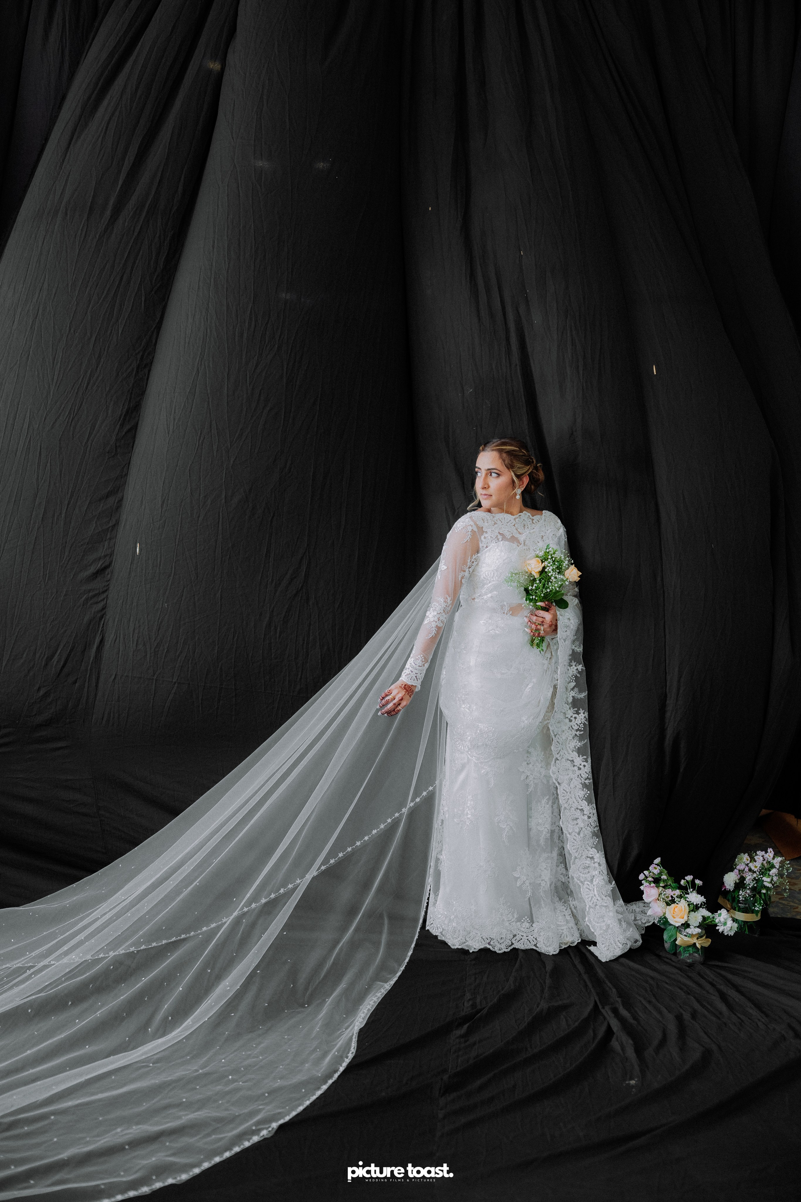 Blessing of Rajiv & Aashna. Fine art Wedding Photographers in India & Canada