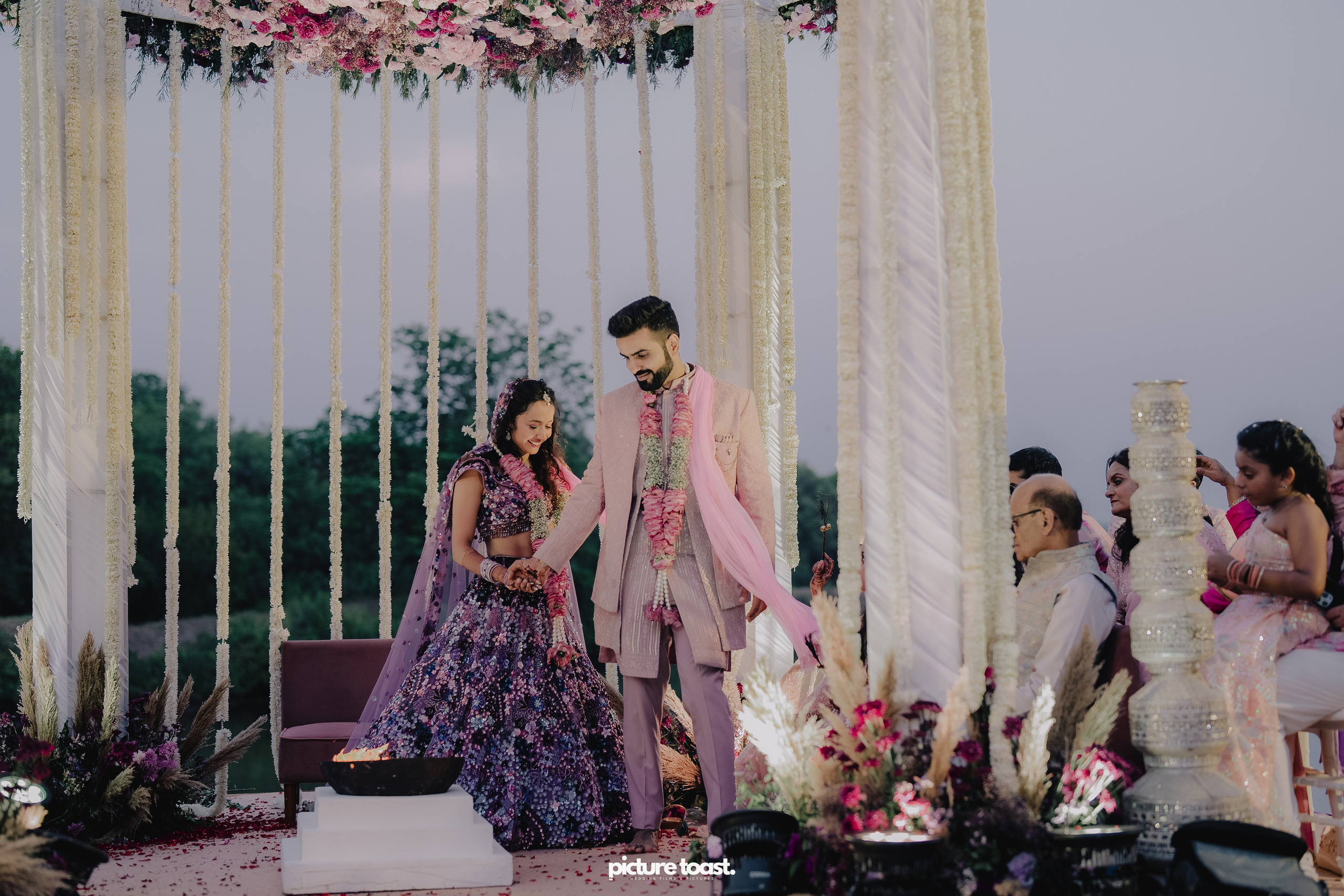 Varamala Ft. Barbie & Aneesh. Fine art Wedding Photographers in India & Canada