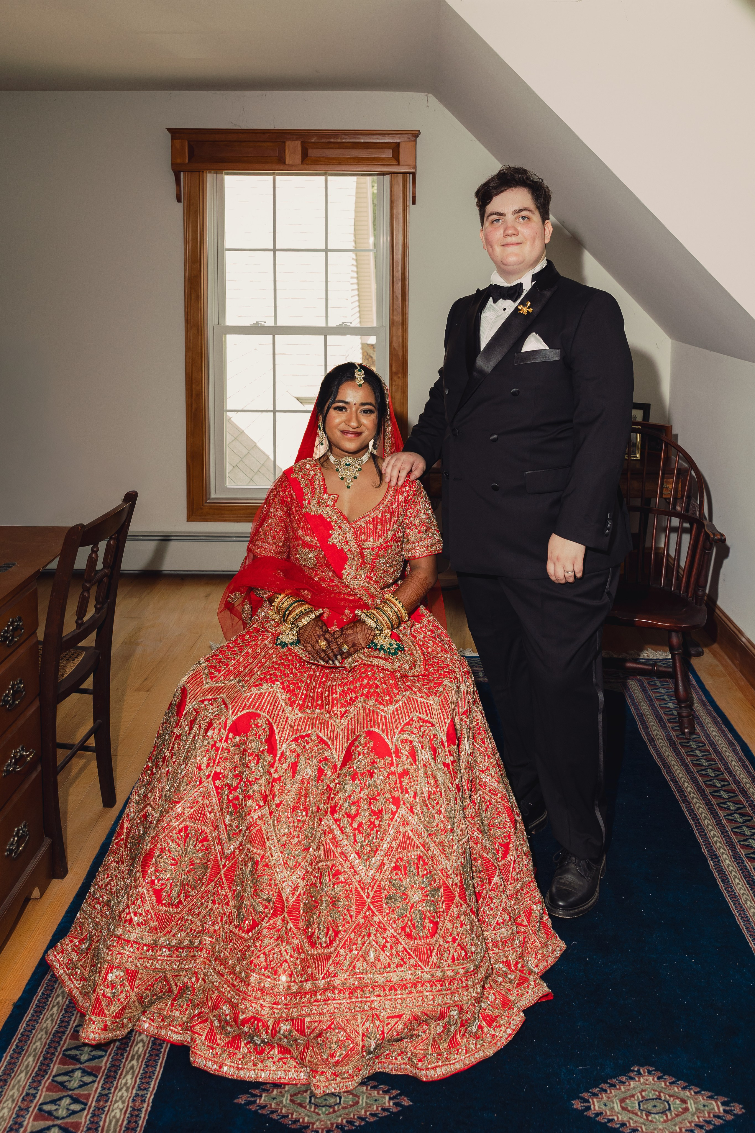 Two-Bride Multicultural Wedding in New Hampshire | Haldi & Nikah