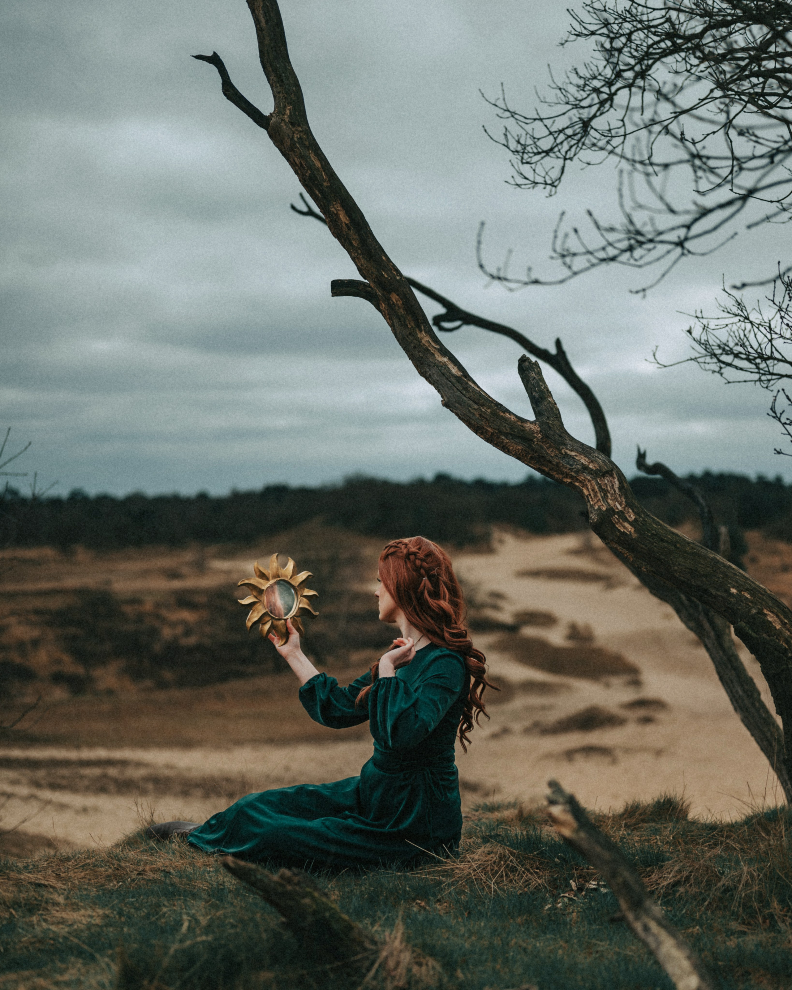 Warrior Princess Portrait Session in Heather Fields. Moth & Moss Photography