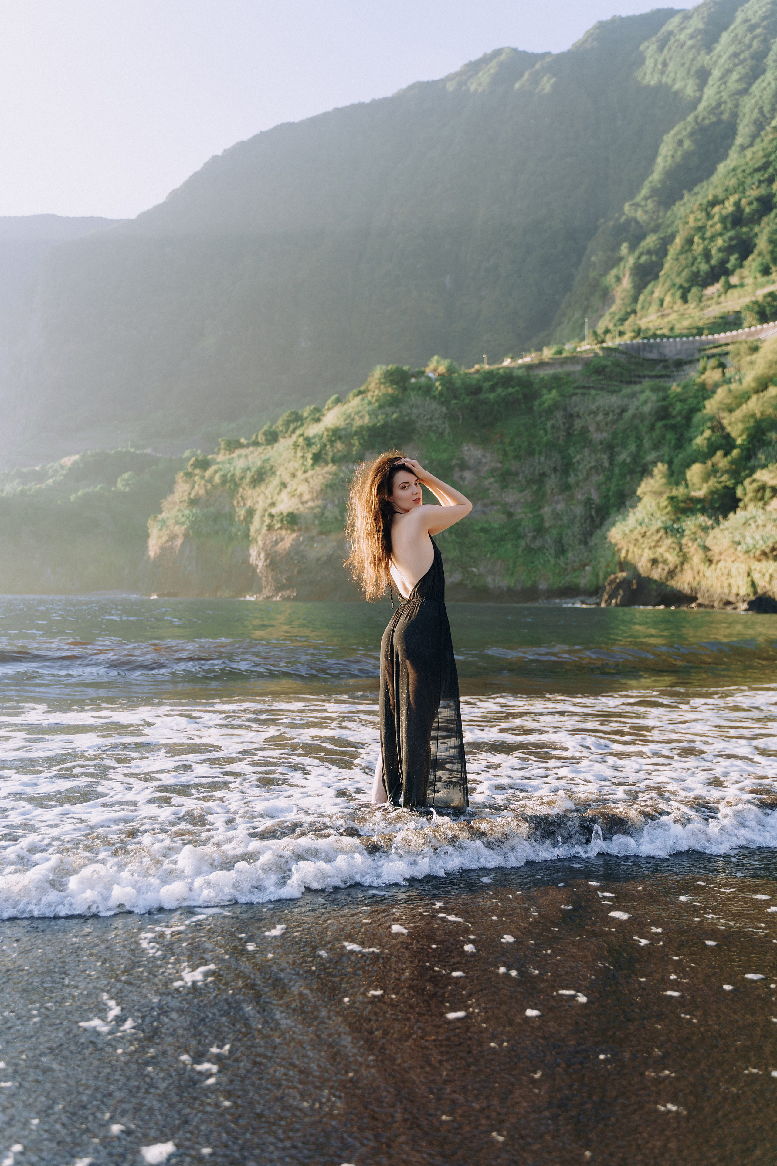 Sunrise Photoshoot with Galina at Seixal Beach | Madeira Photographer. Your photographer in Madeira