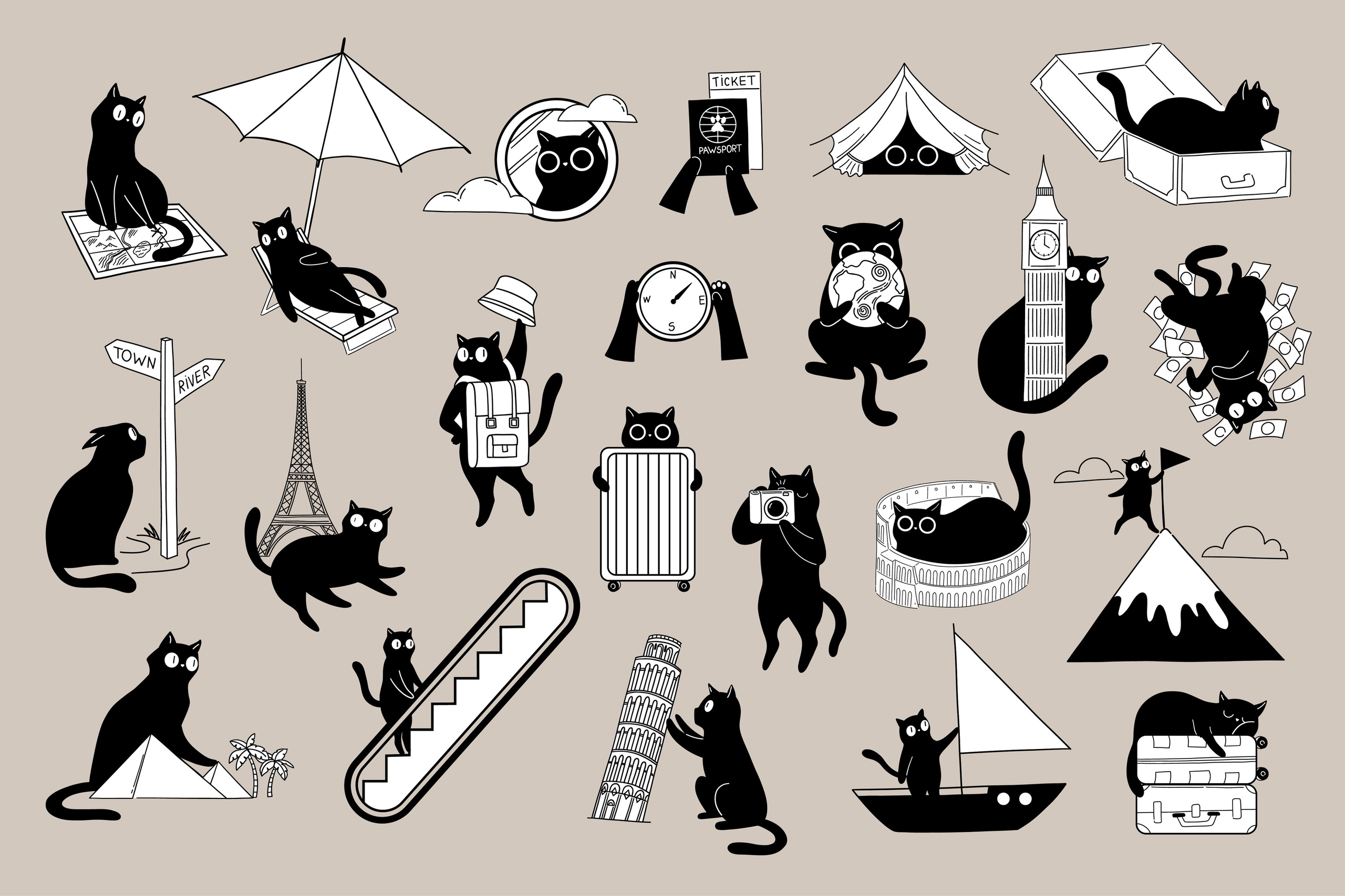 Vector Illustrations. Helen Reveur | Illustrator & Brand Designer | Ready-Made & Custom Illustrations
