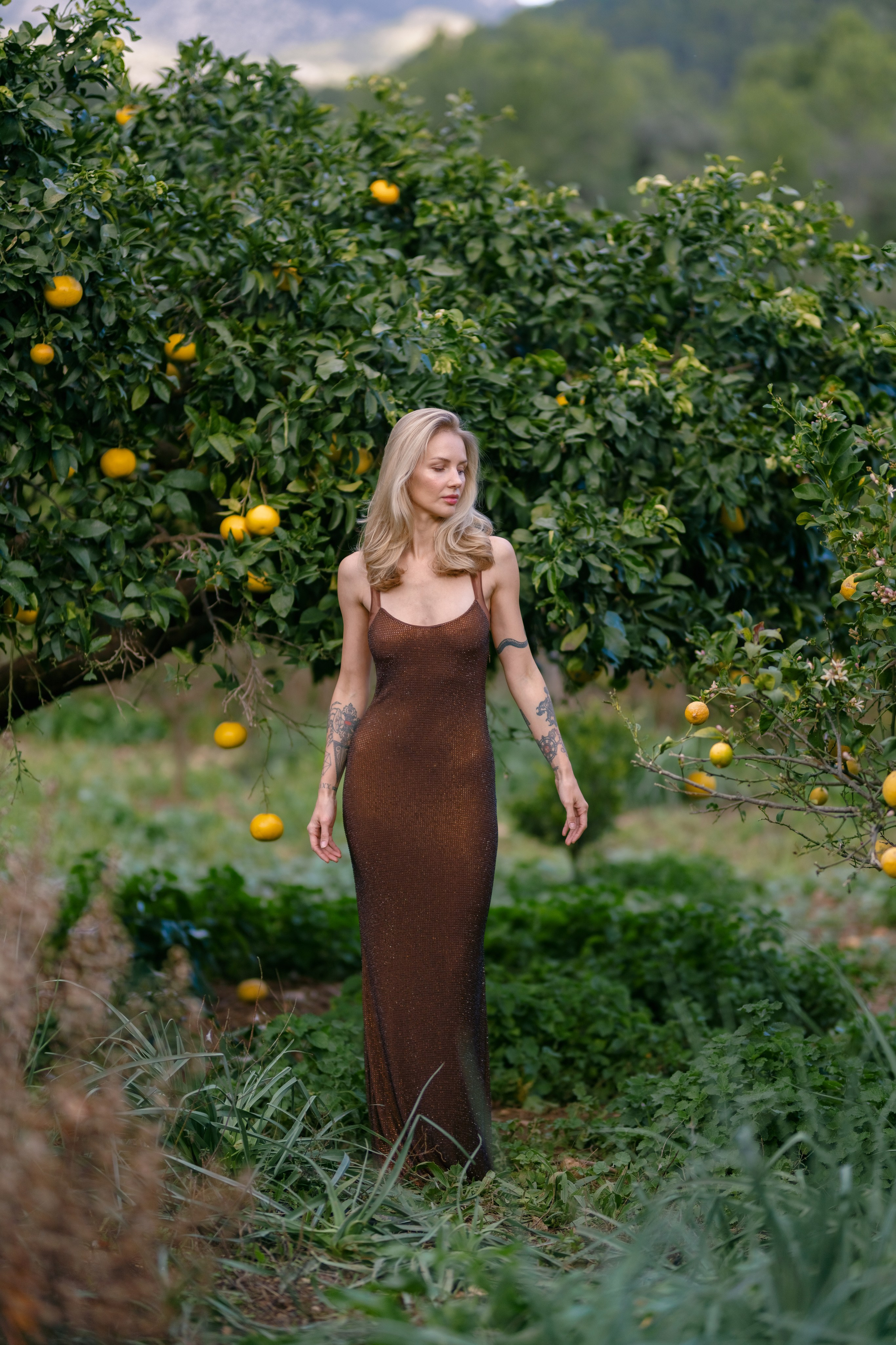 Katya in the village. Photographer in Mallorca