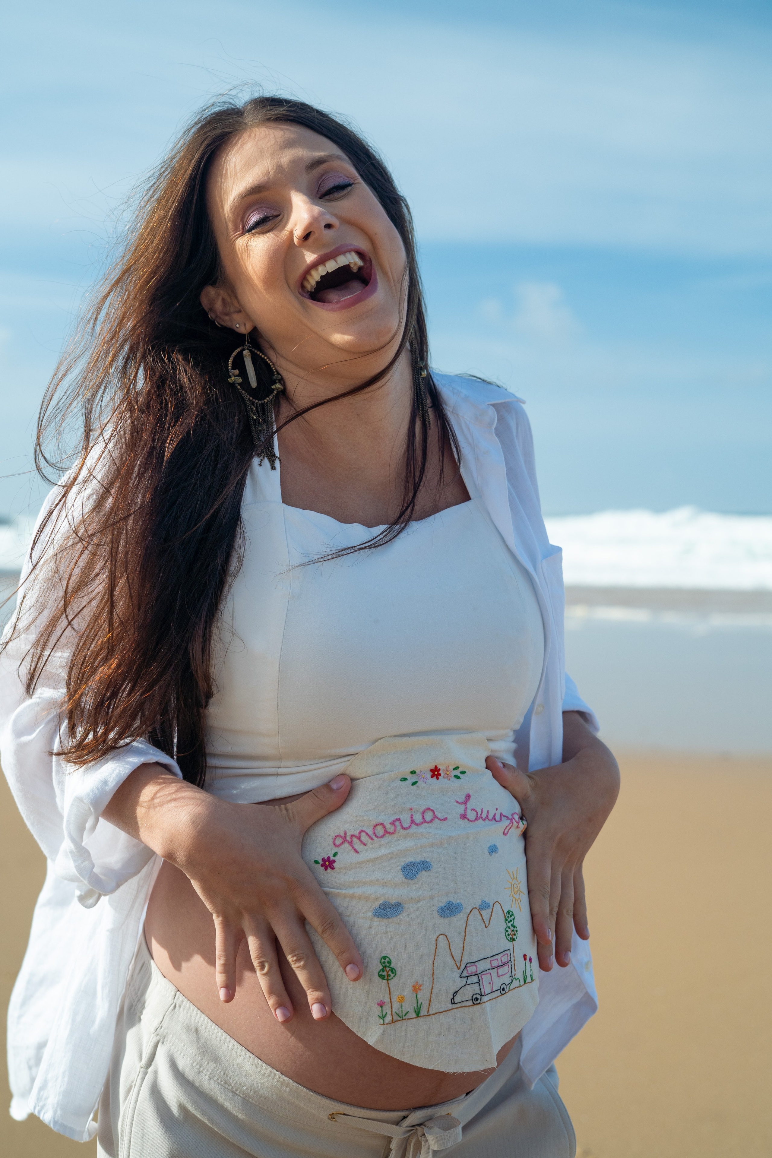 Ensaio Praia — Rafaela e César. Frames by Giovani Braga