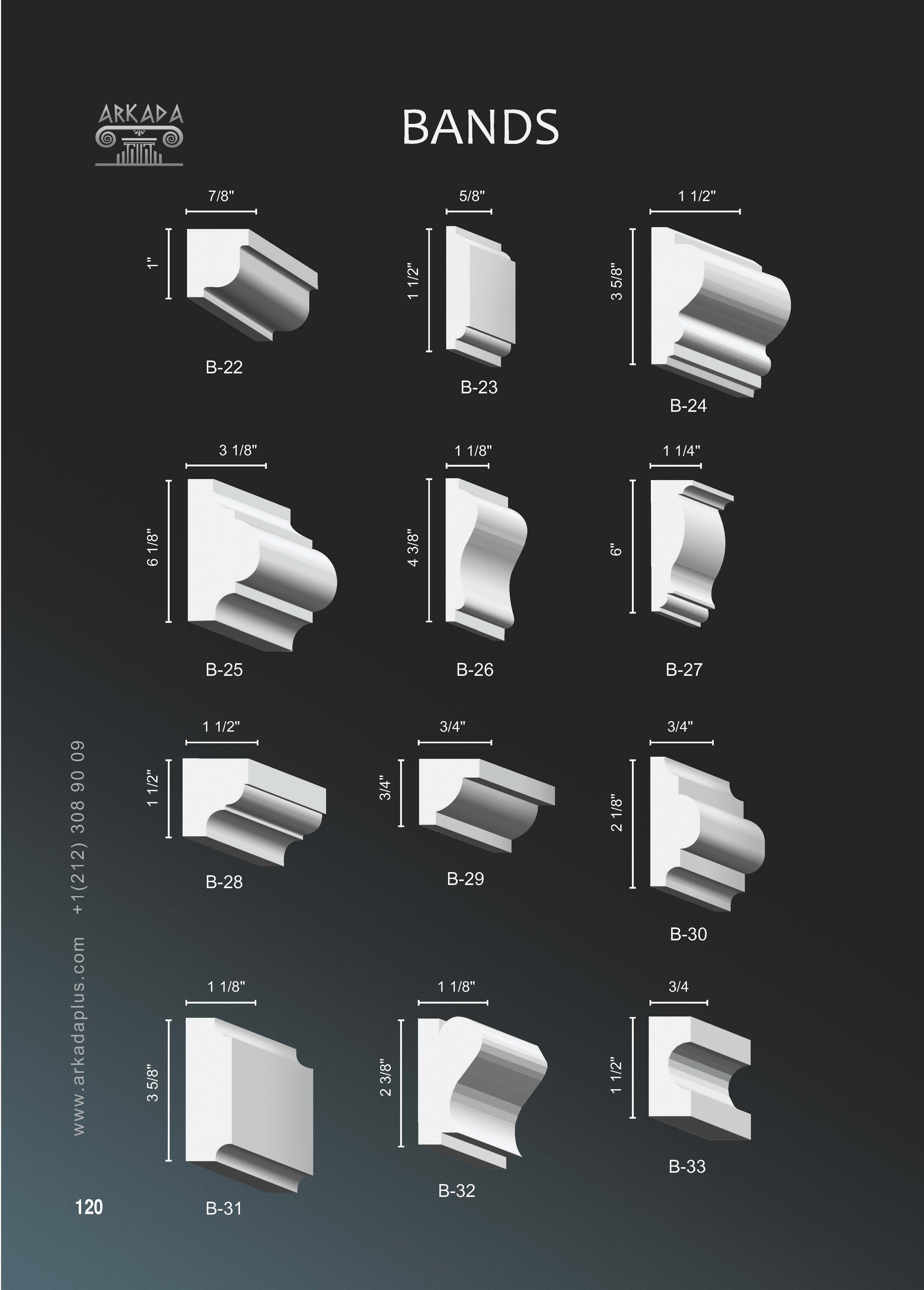 Catalog pages. Plaster molding