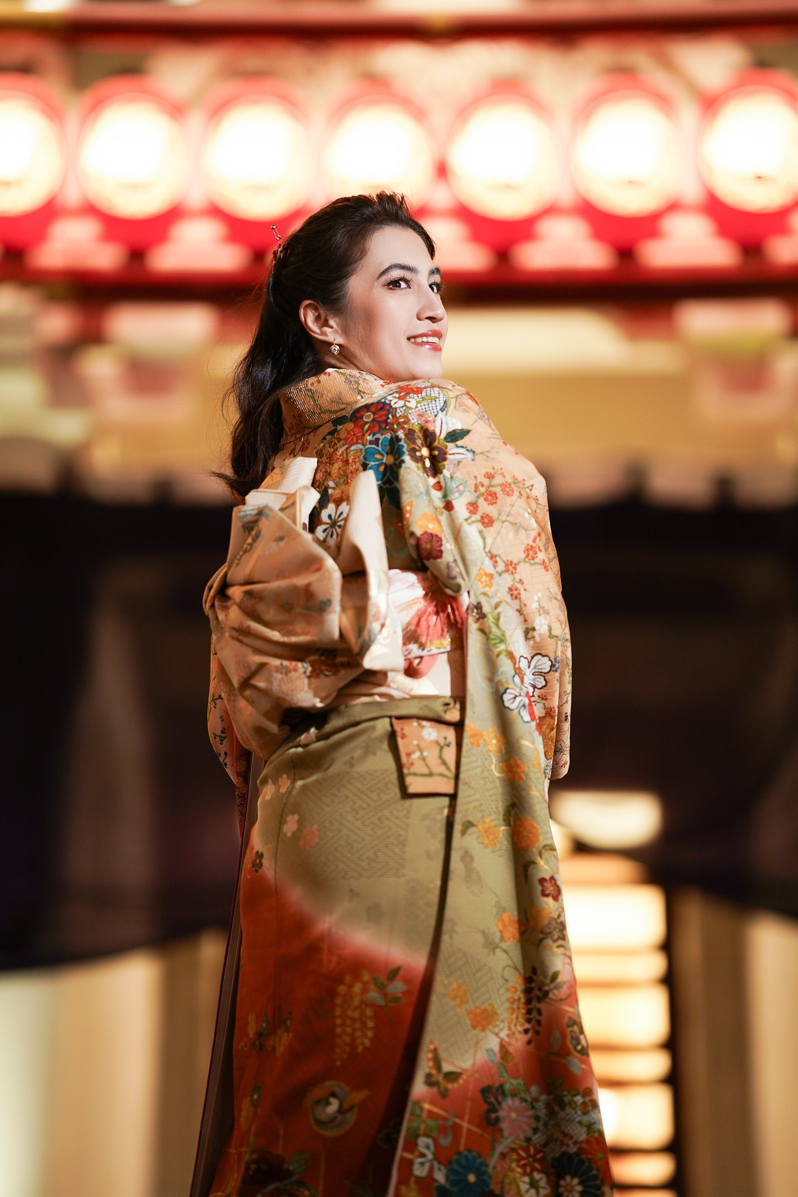 Вечерняя съёмка в Кимоно в Токио. Фотограф в Токио Япония