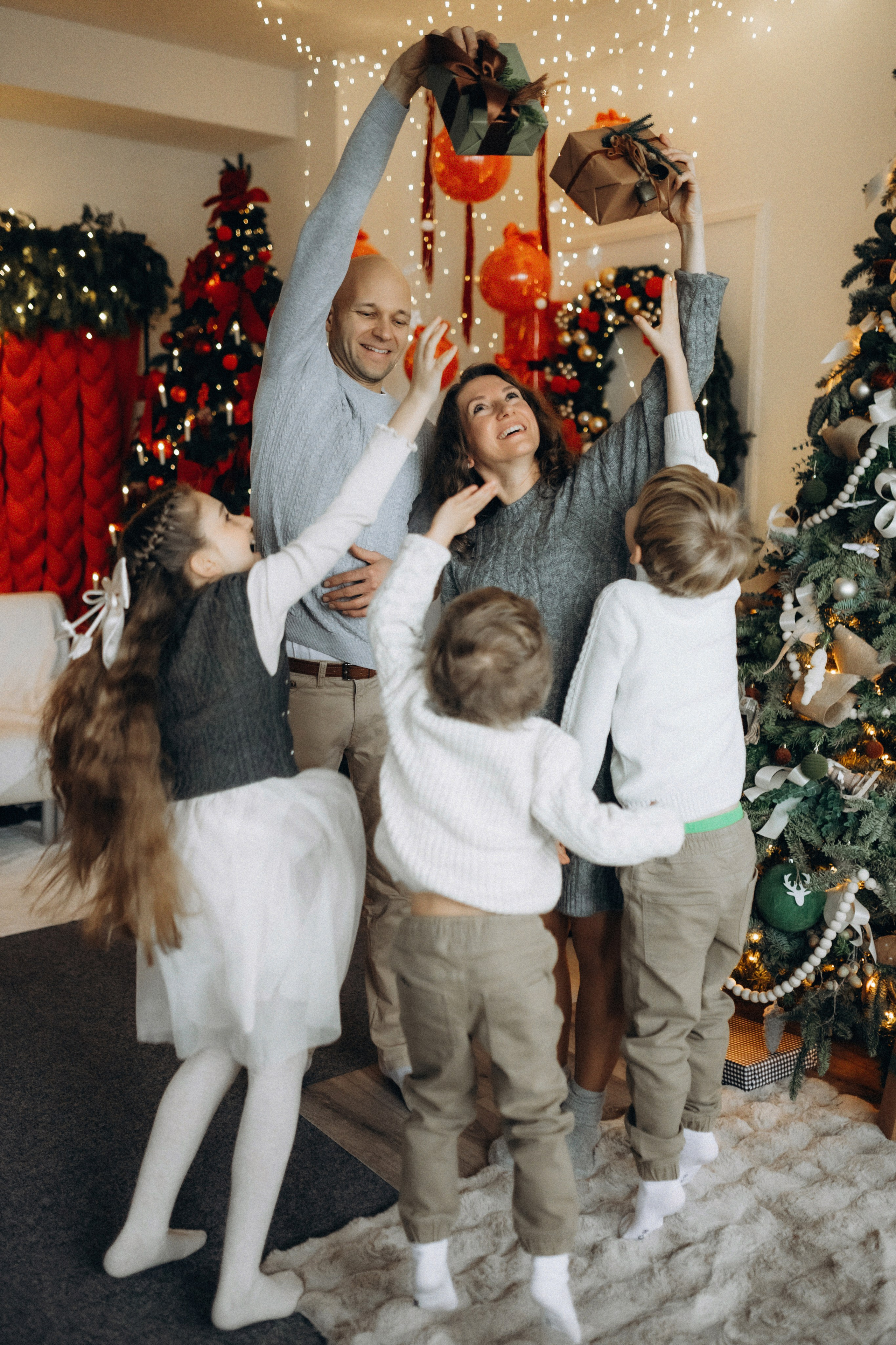Новогодняя фотосессия в студии. Семейный фотограф Лейпциг, Германия