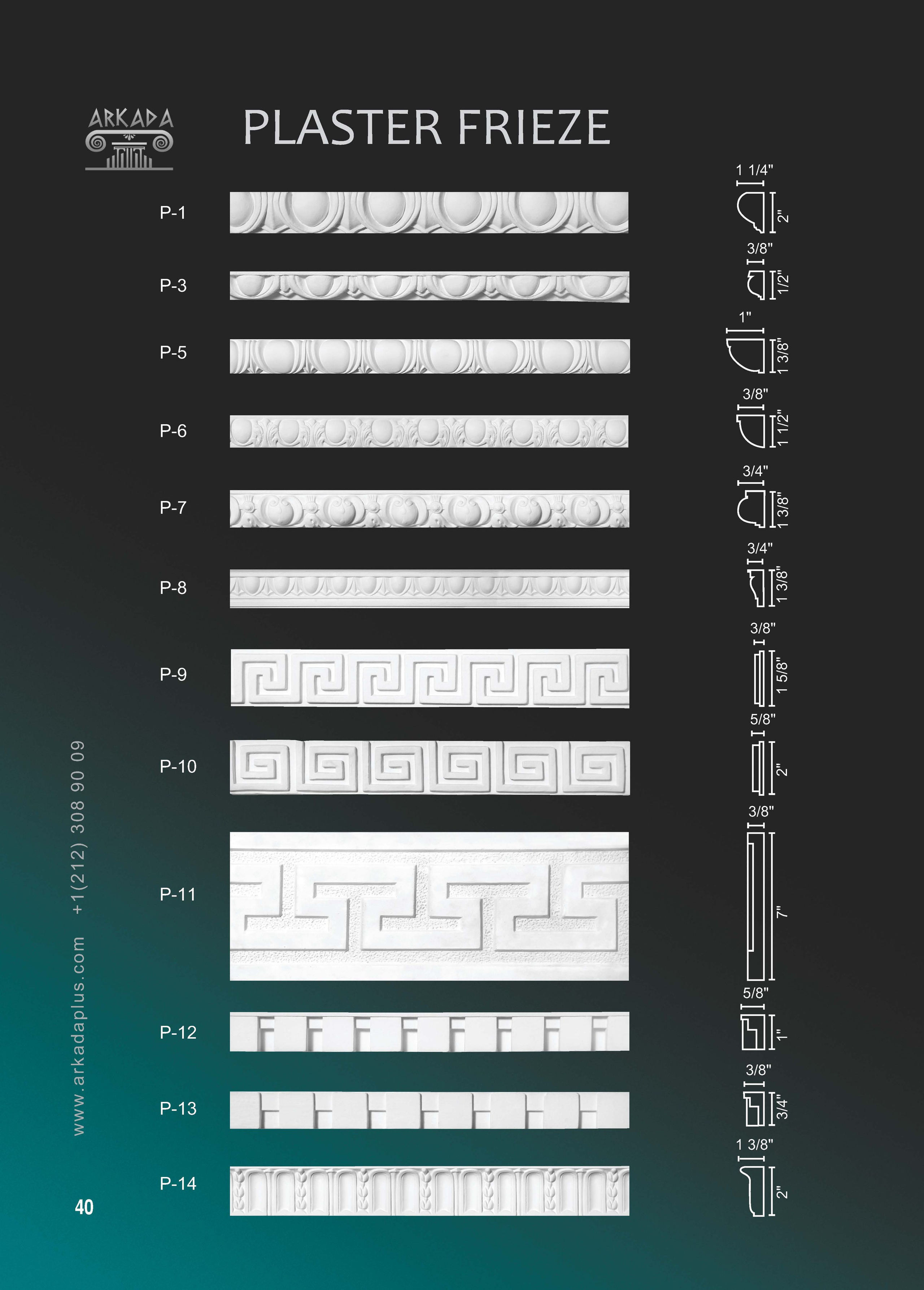 Catalog pages. Plaster molding
