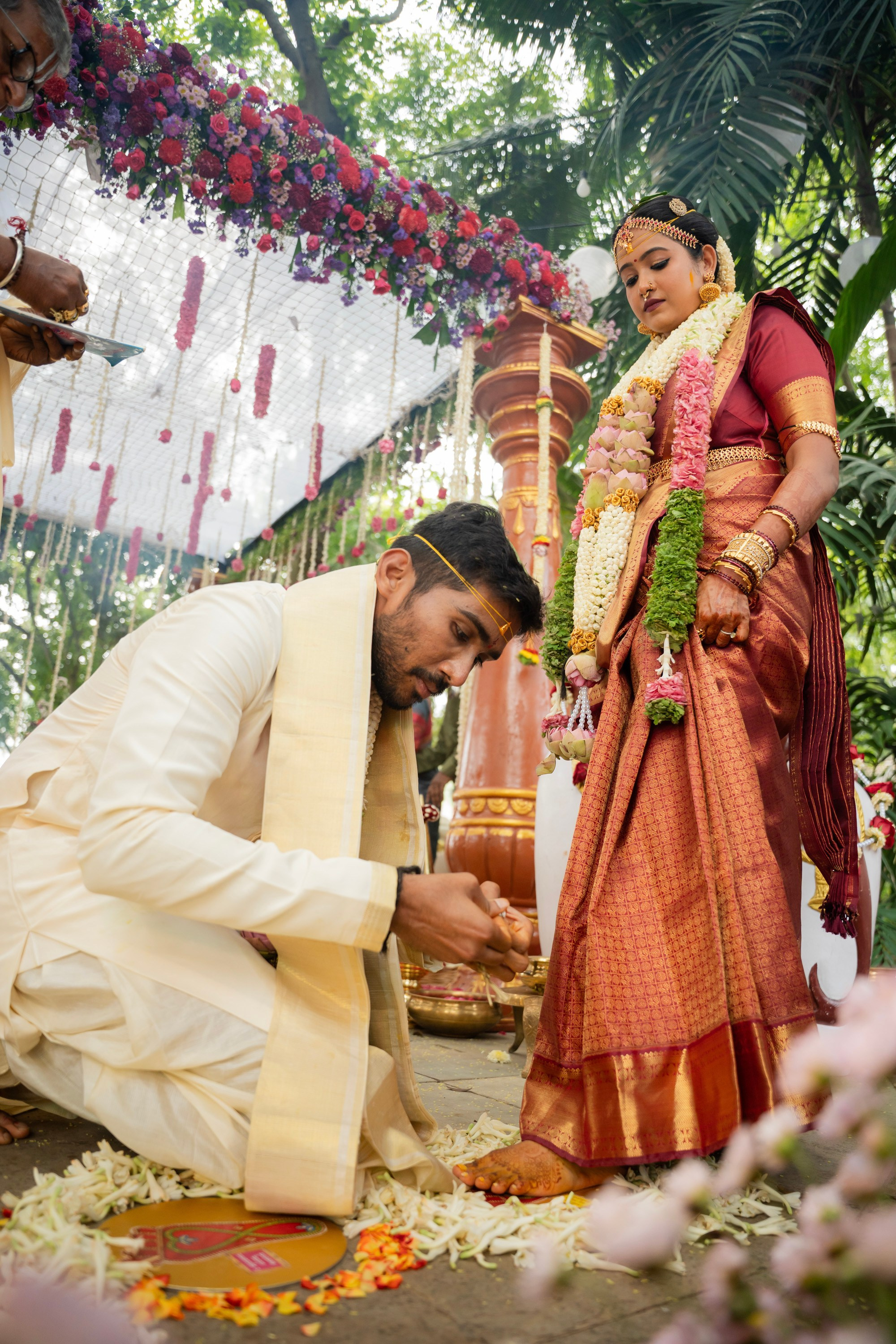 Samyuktha & Manoj, Tamil and Telugu Wedding at Angana Courtyard, Bangalore | Truly Yours