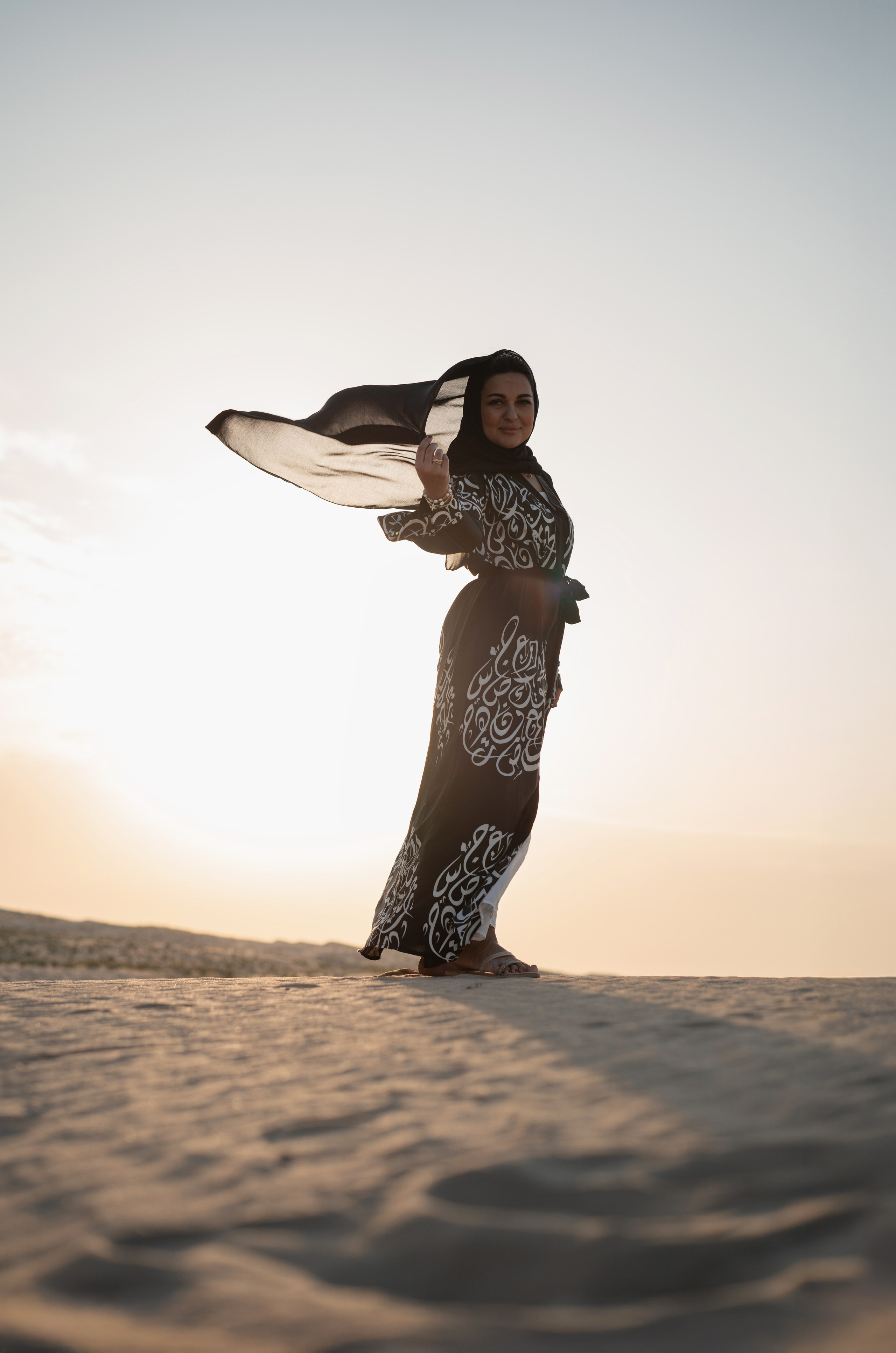 Desert Photoshoot in Abu Dhabi — Magic of Light, Wind & Emotion. Mariia Safronova is your photographer in Abu Dhabi and Dubai