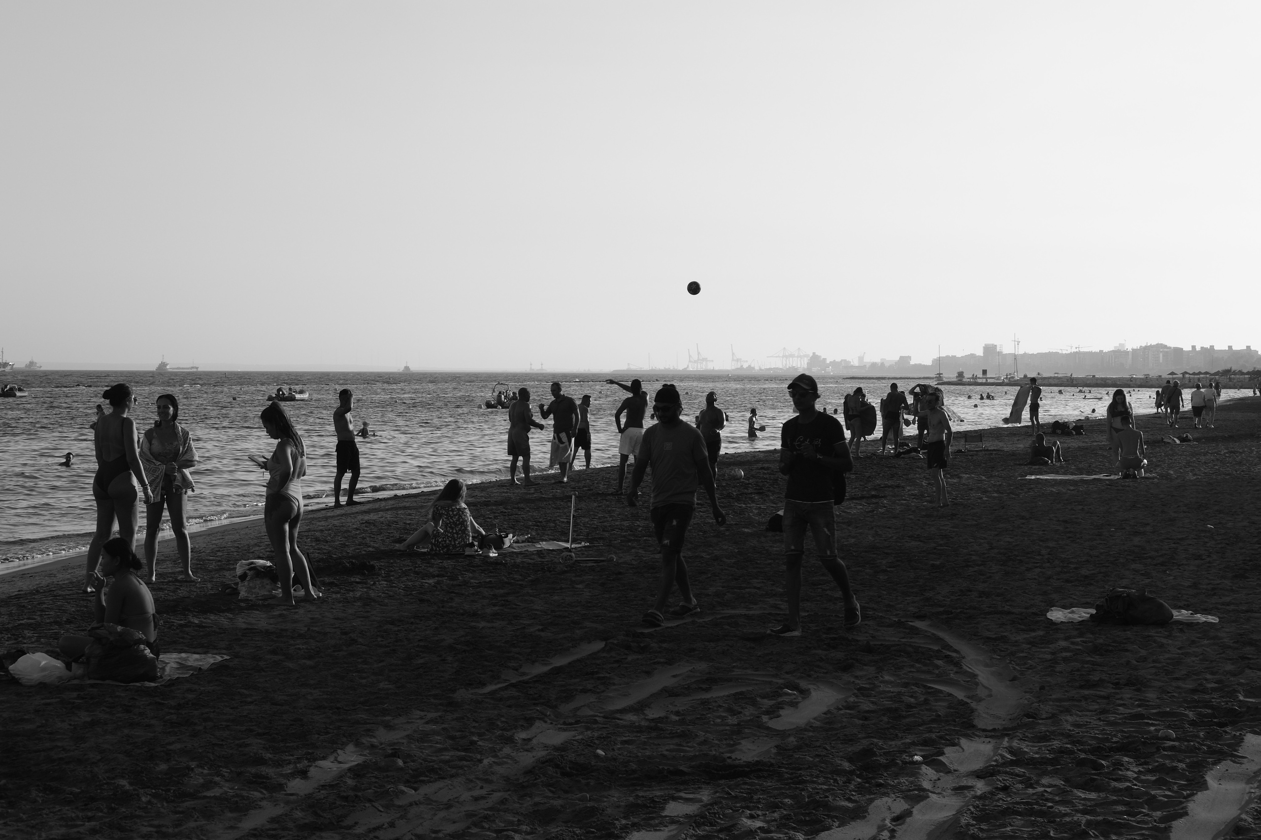 Limassol Beach in Black and White Photography | Cyprus