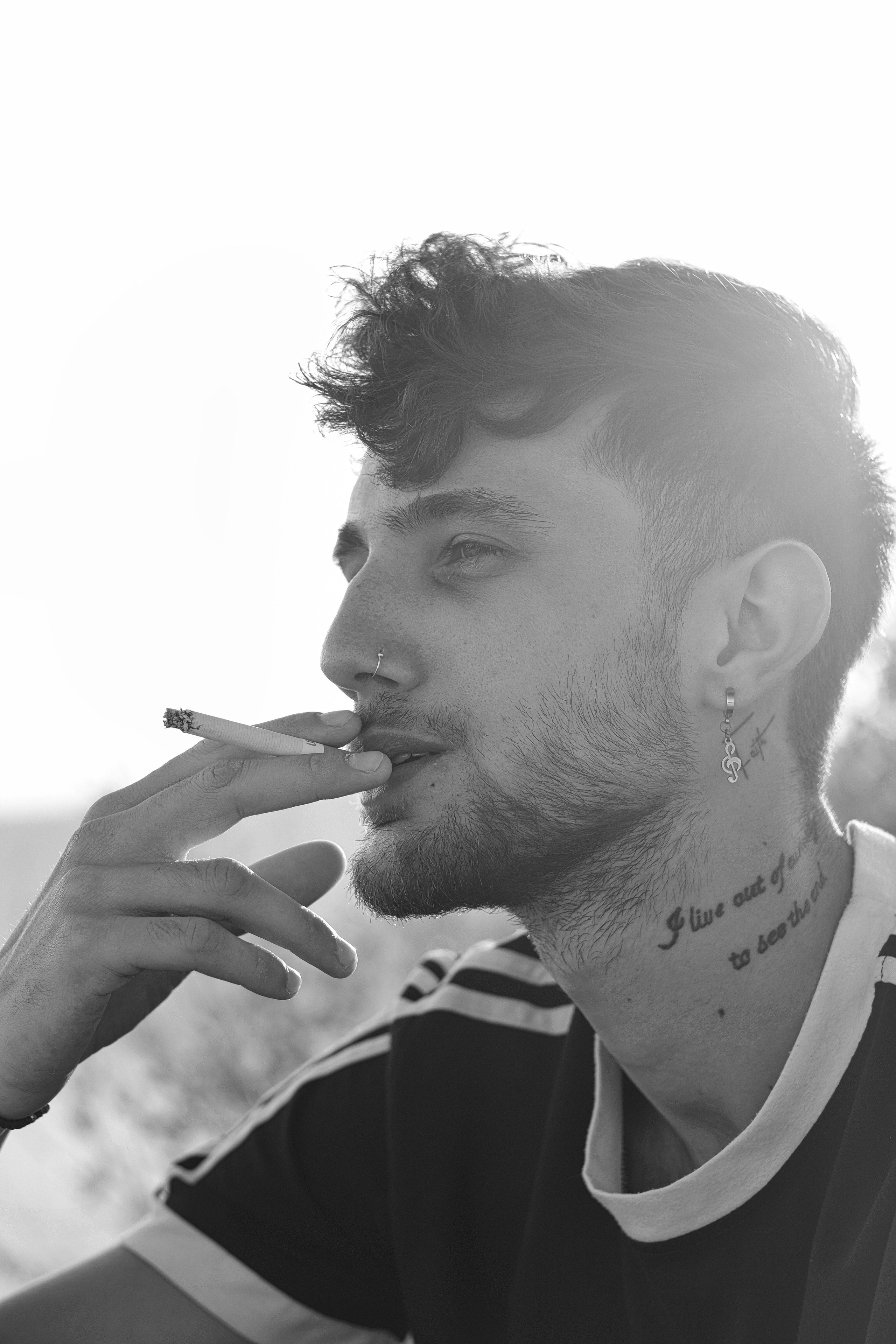 Smoking | Limassol | Black and White Photography