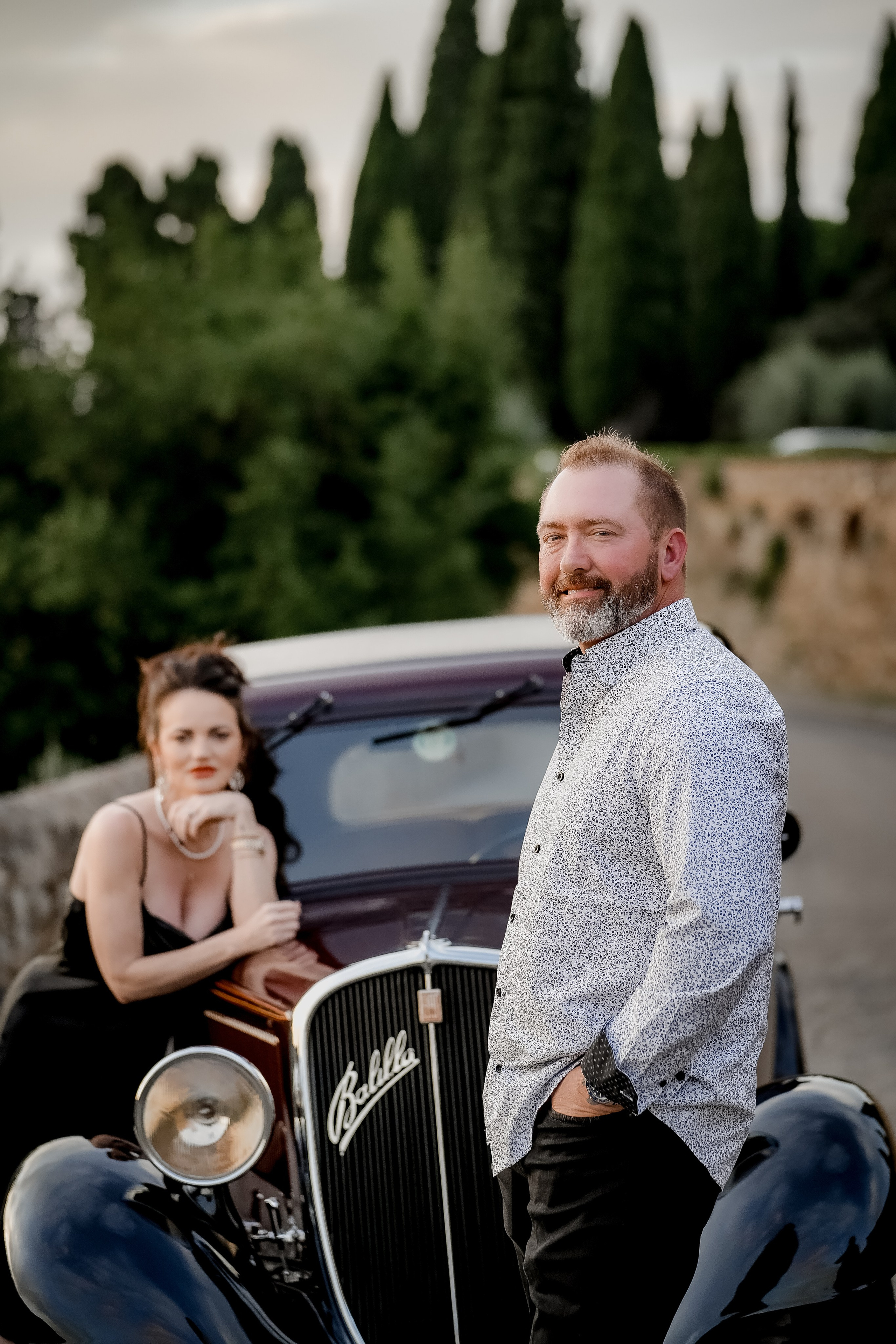 Photoshoot with Retro cars and Fiat500. Photographer in Florence Tuscany