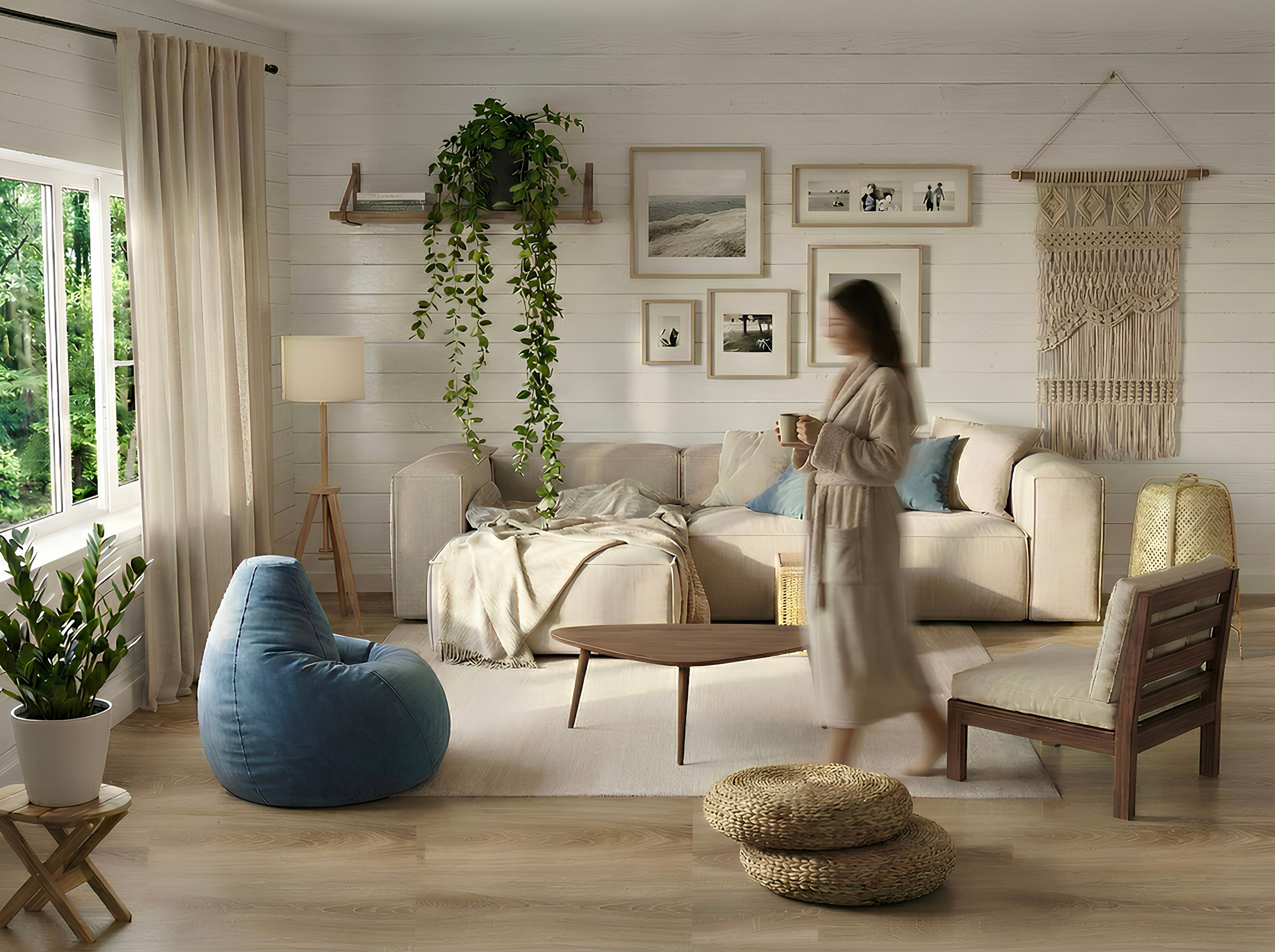 Waldhaus. Country house for a family with children. Valeria Riazantseva. Interior Designerin und Dekorateurin