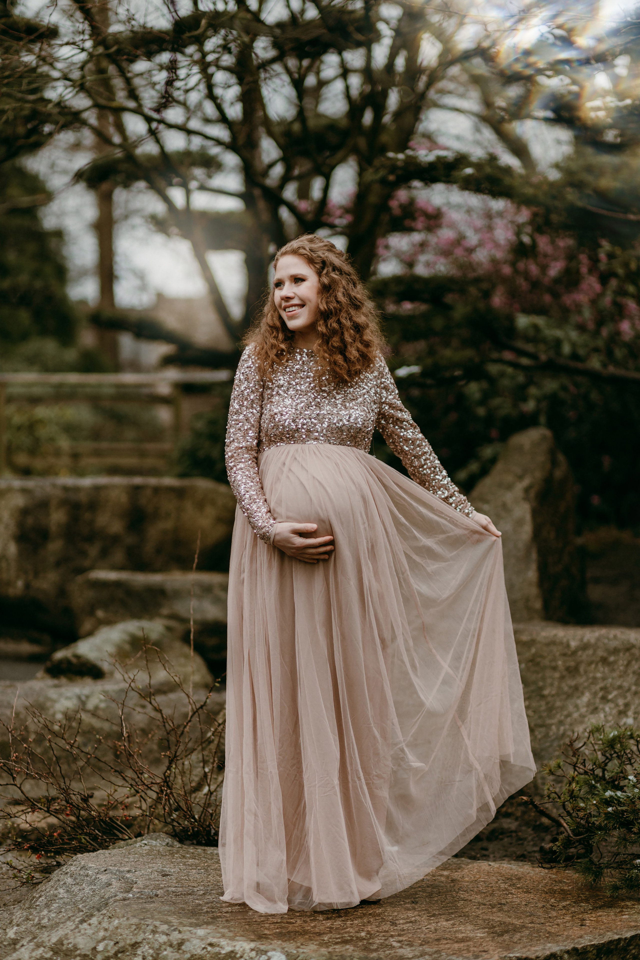 Babybauch-Fotoshooting in Planten un Blomen in Hamburg. Maria Chistyakovа — Fotografin in Karlsruhe, Baden-Baden und Umgebung