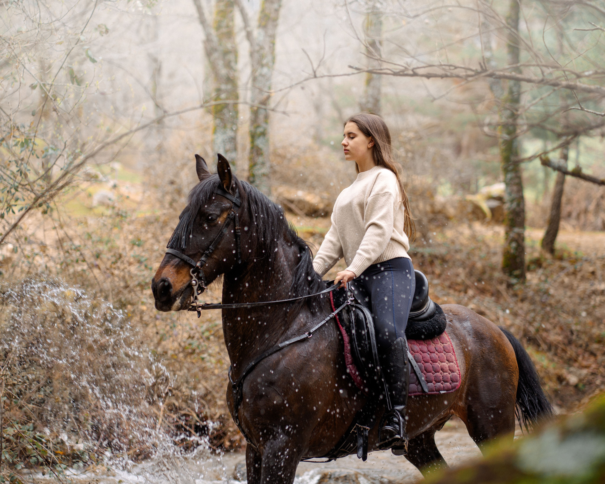 Конная фотосессия. Женские портреты в Мадриде — естественная красота и свет | Anna Maruleva