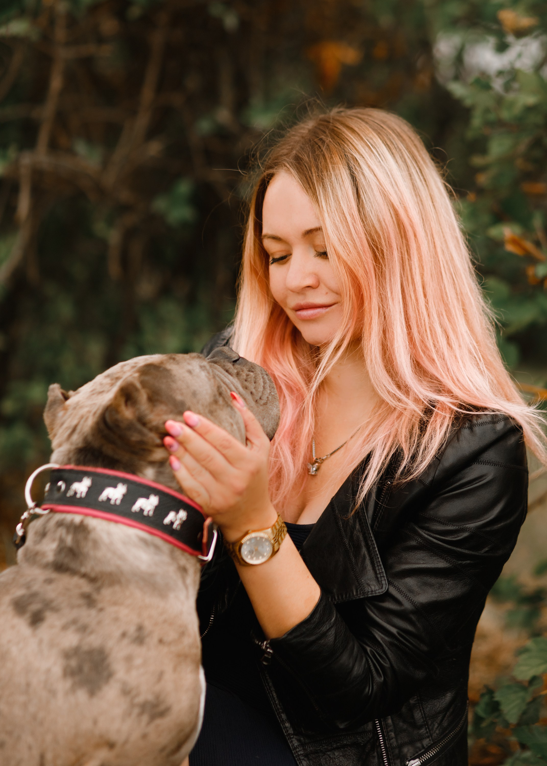 Alesya & her bullies. Kaja | fotograf we Wrocławiu | ludzie i psy