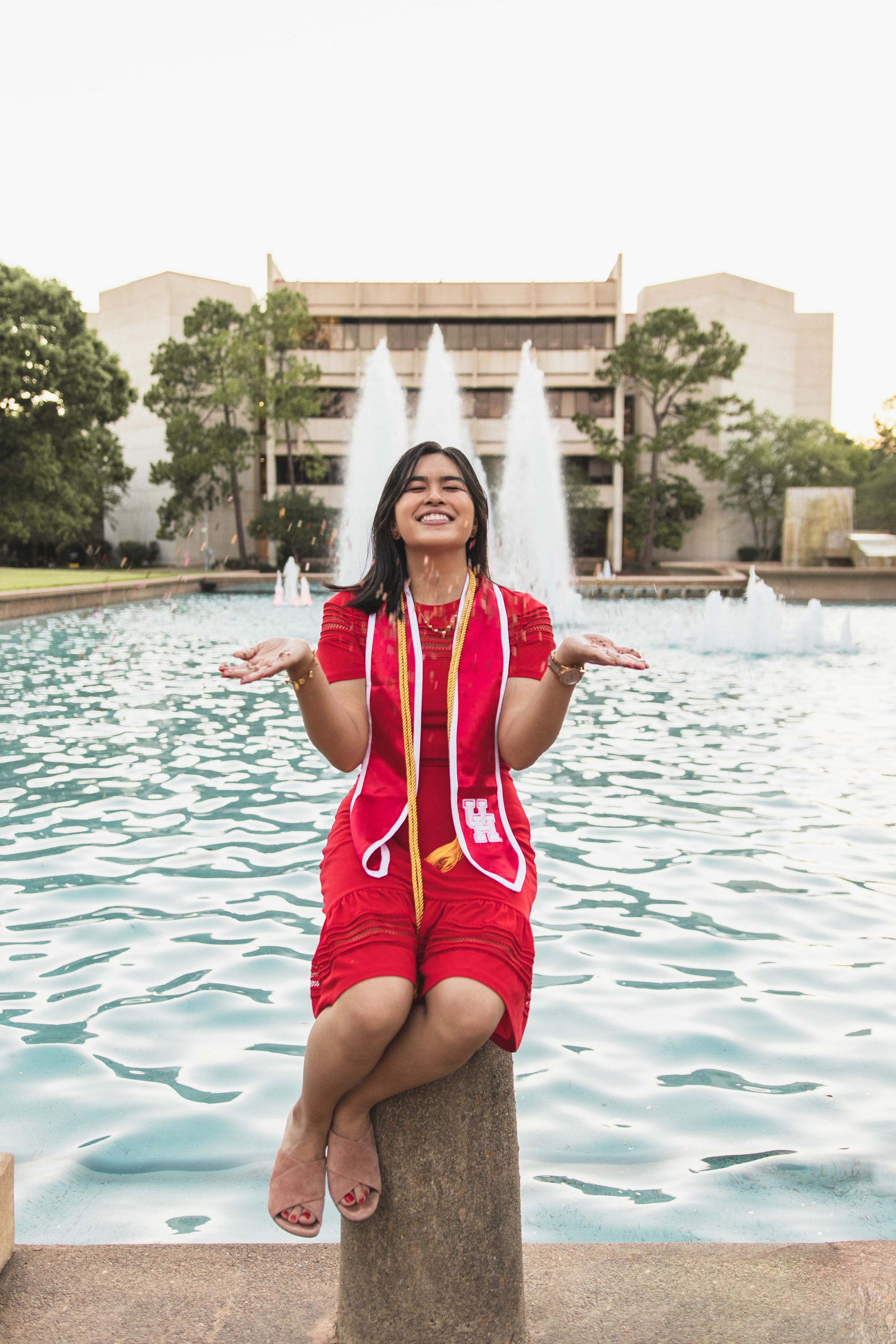 Emerald’s senior photoshoot at the University of Houston