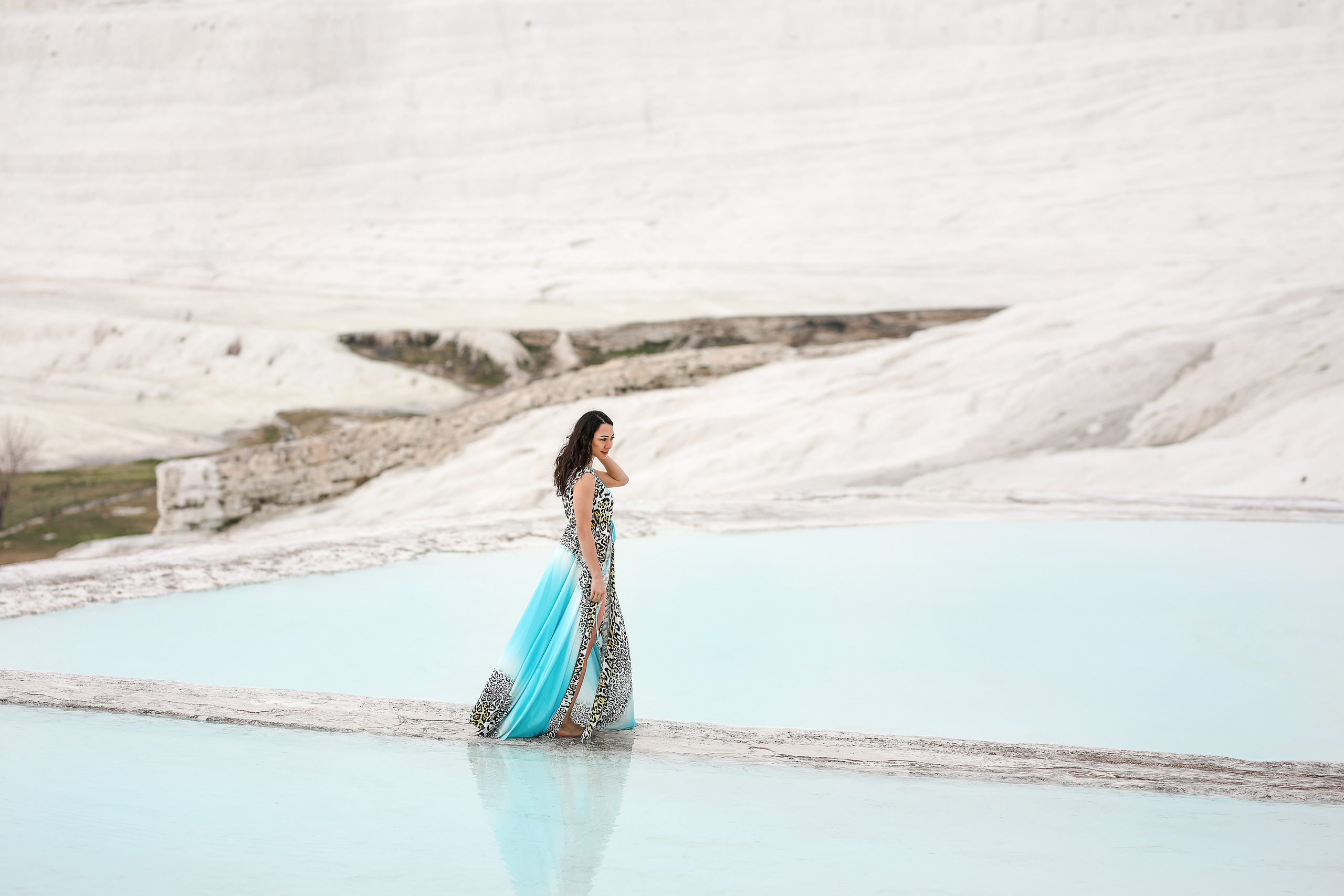 Photoshooting in Pamukkale. Photographer in Turkey, Antalya, Kemer, Belek, Side, Kas, Fethiye