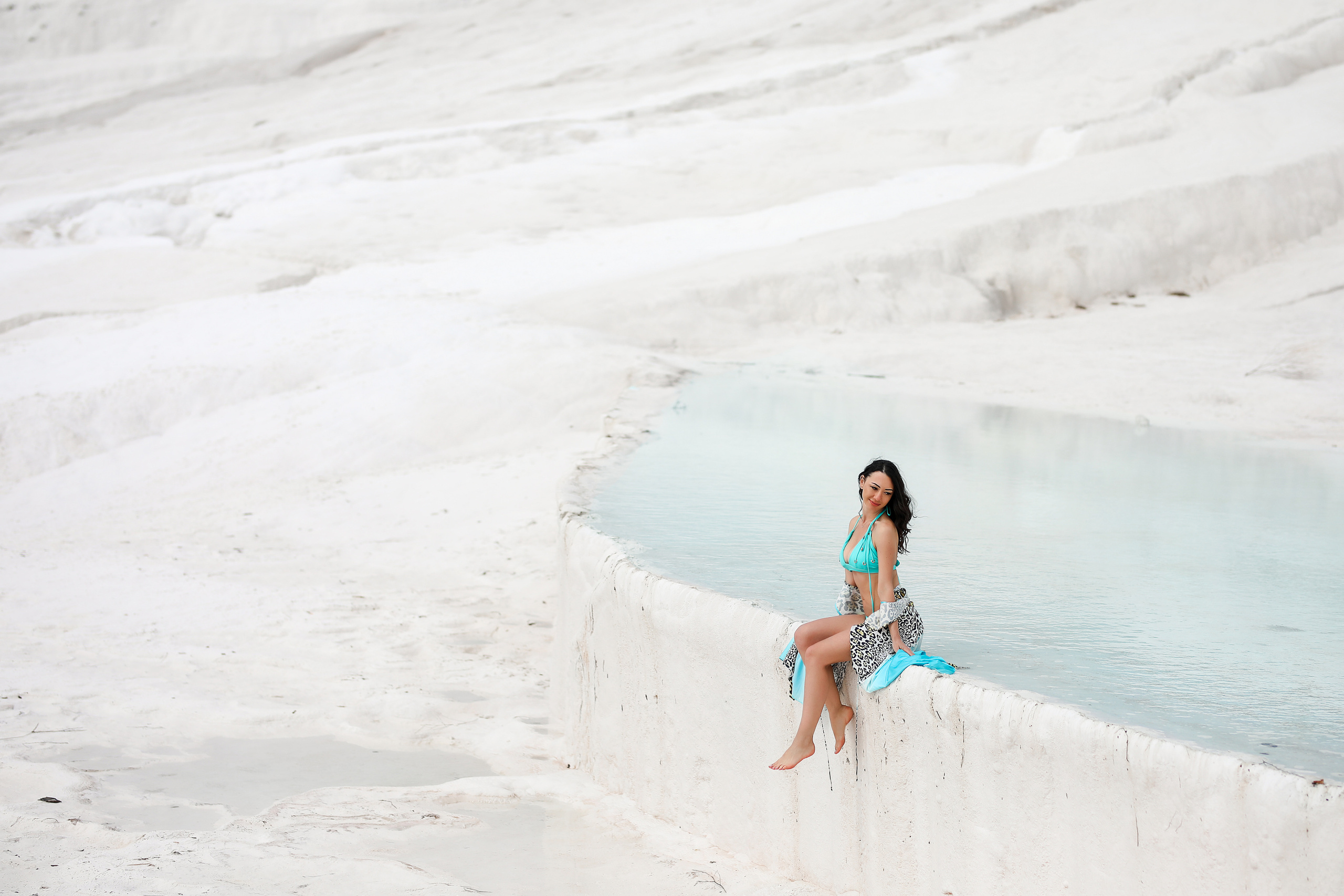 Photoshooting in Pamukkale. Photographer in Turkey, Antalya, Kemer, Belek, Side, Kas, Fethiye