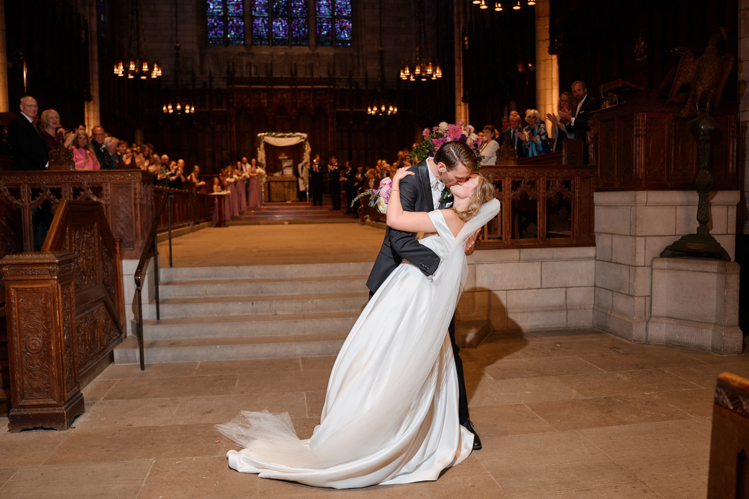 Elegant Wedding Ceremony at a Historic New York Cathedral | Timankov Photography. Professional Wedding and event photographer USA New York