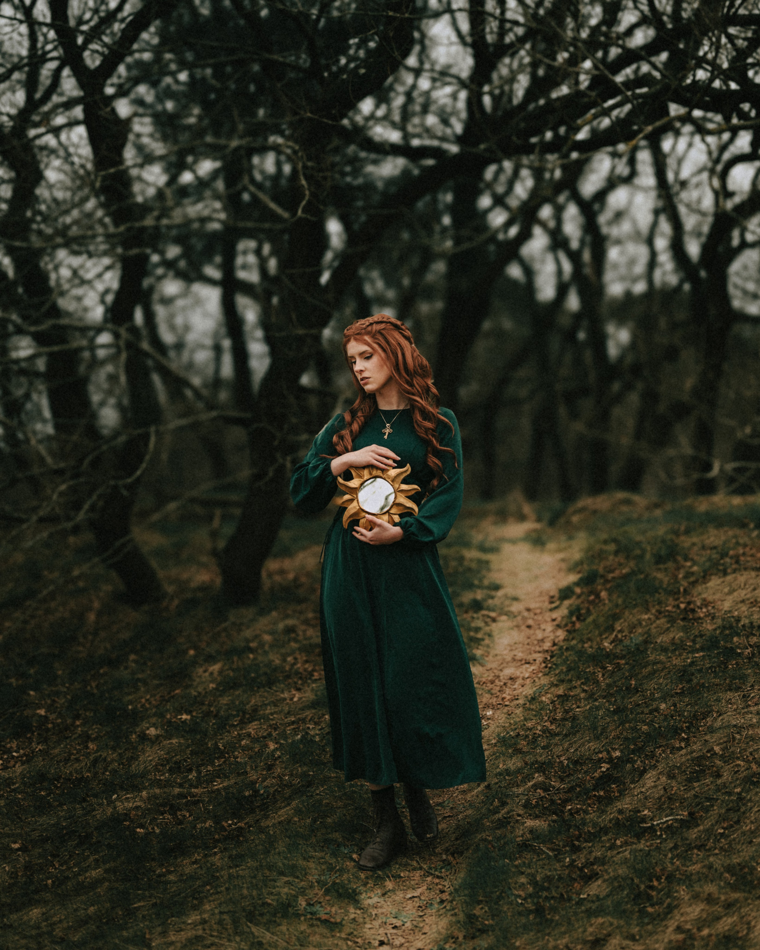 Warrior Princess Portrait Session in Heather Fields. Moth & Moss Photography