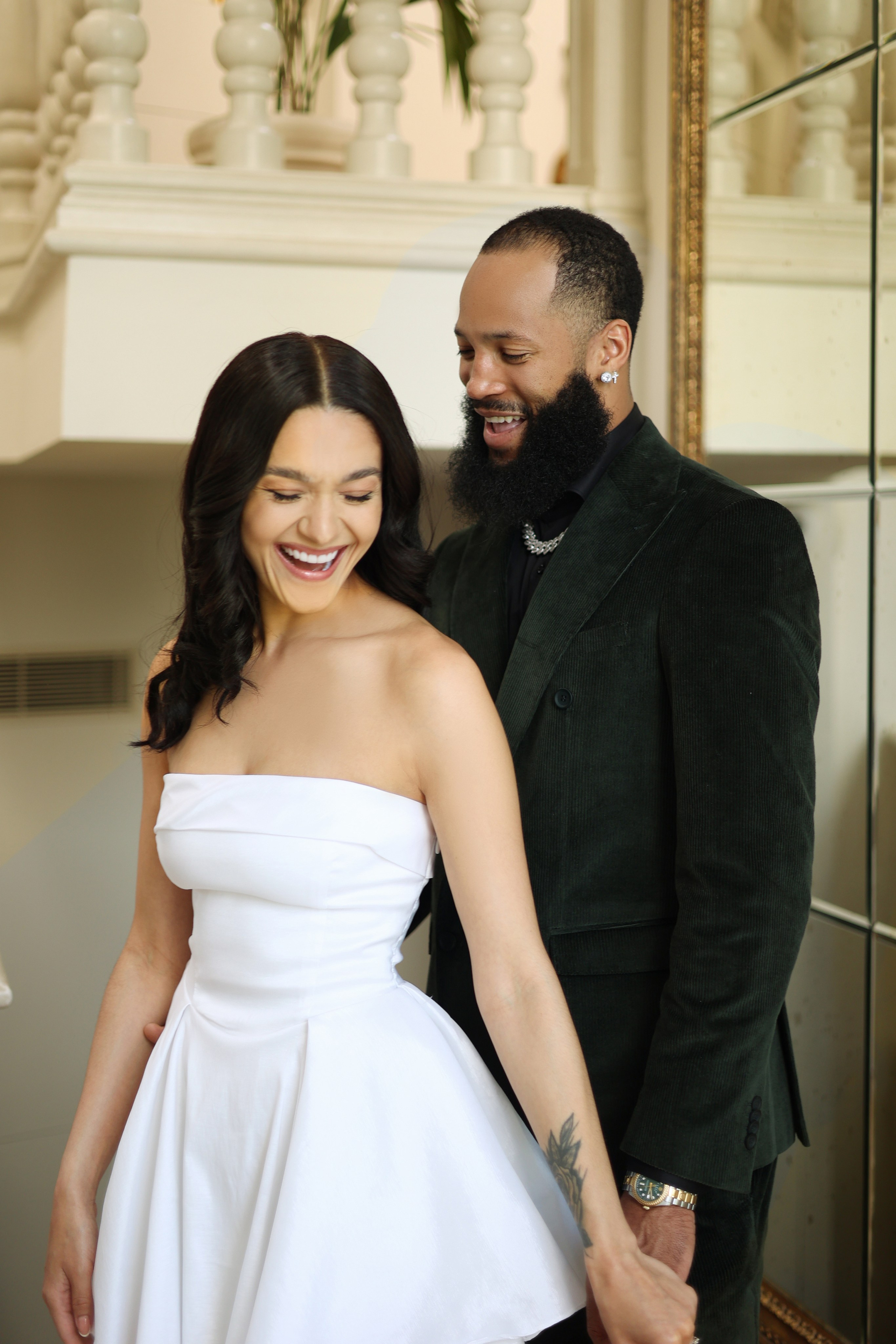 candid wedding portrait 