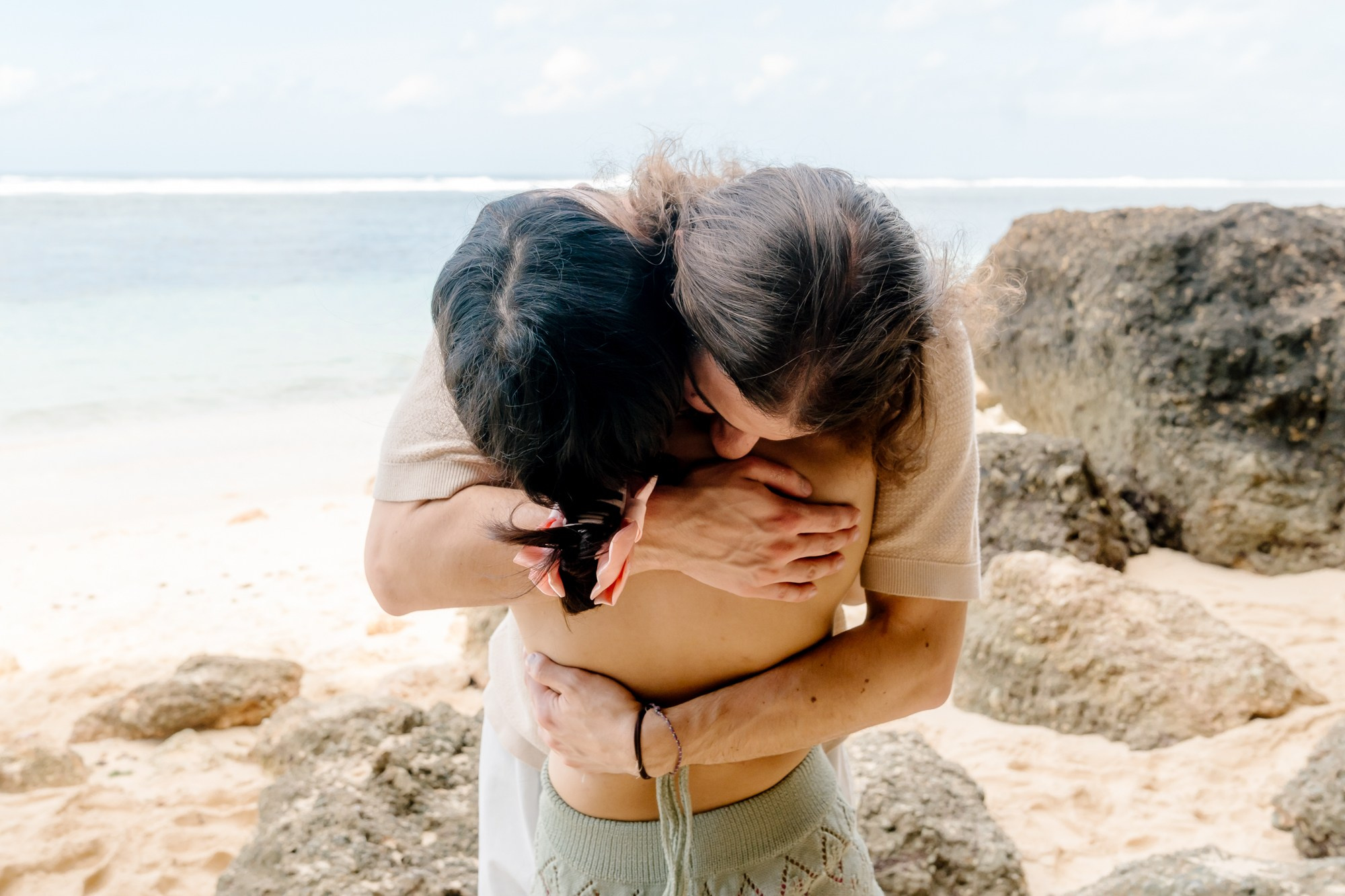 Marriage Proposal in Beach. Female Photographer in Bali