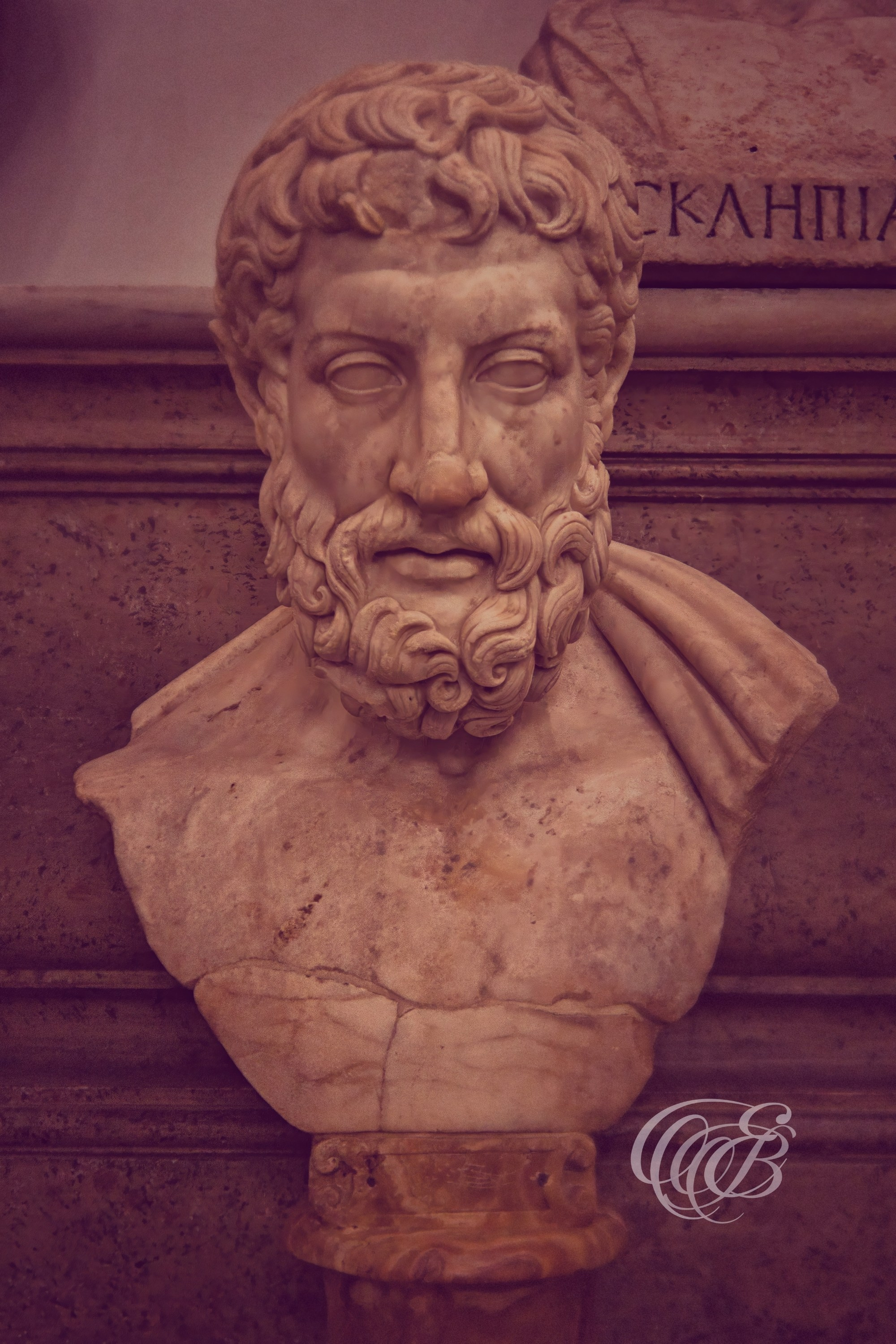 Rome Italy - Marble Bust Capitoline Museum - Eduardo Bartoli Fine Art Photography - Fine art photograph of a marble bust in the Capitoline Museum in Rome, Italy – photography by Eduardo Bartoli.