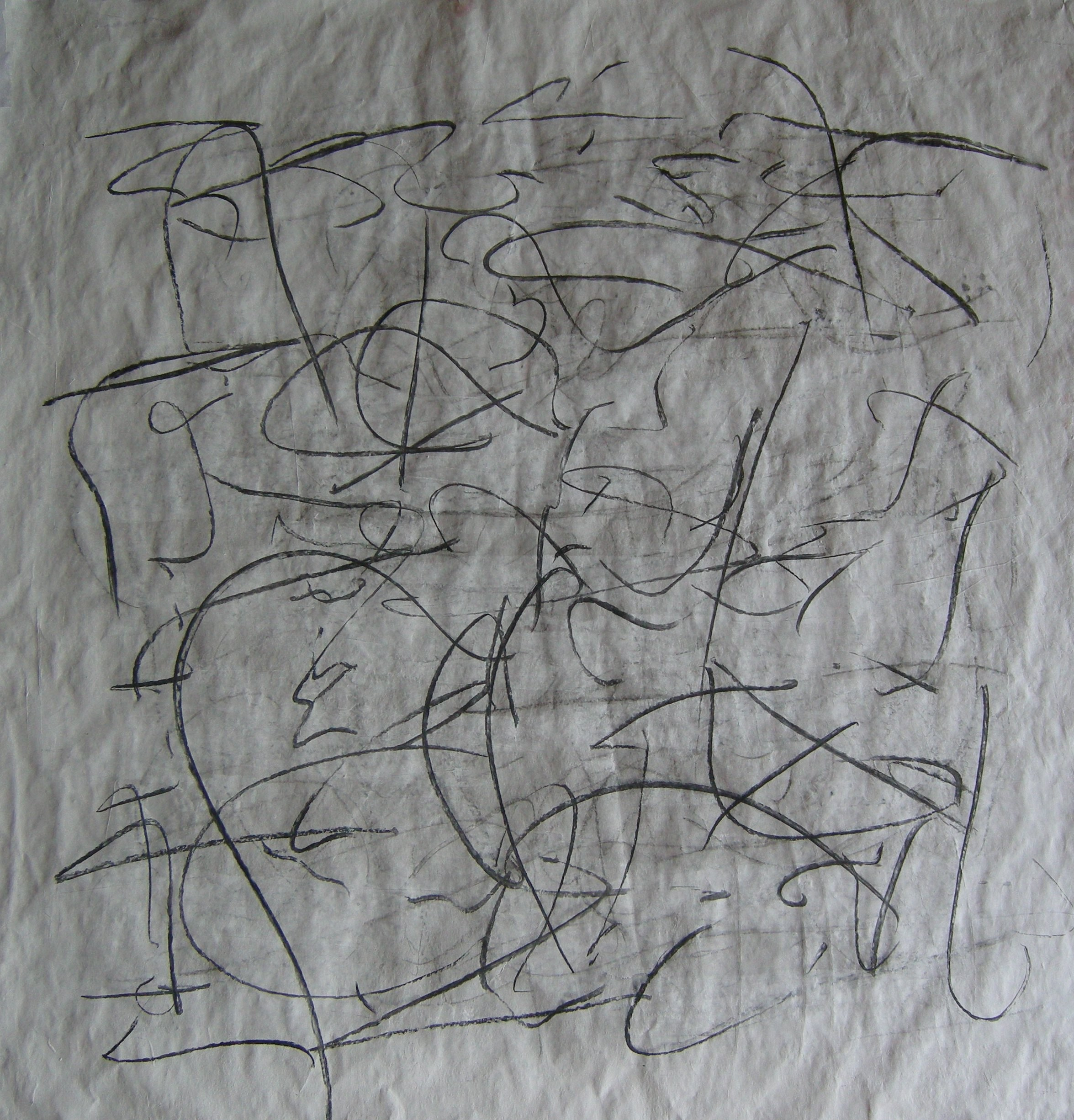 O.T. 2010 - zirka 100x100                                                            Papier auf Holzplatten aufgezogen