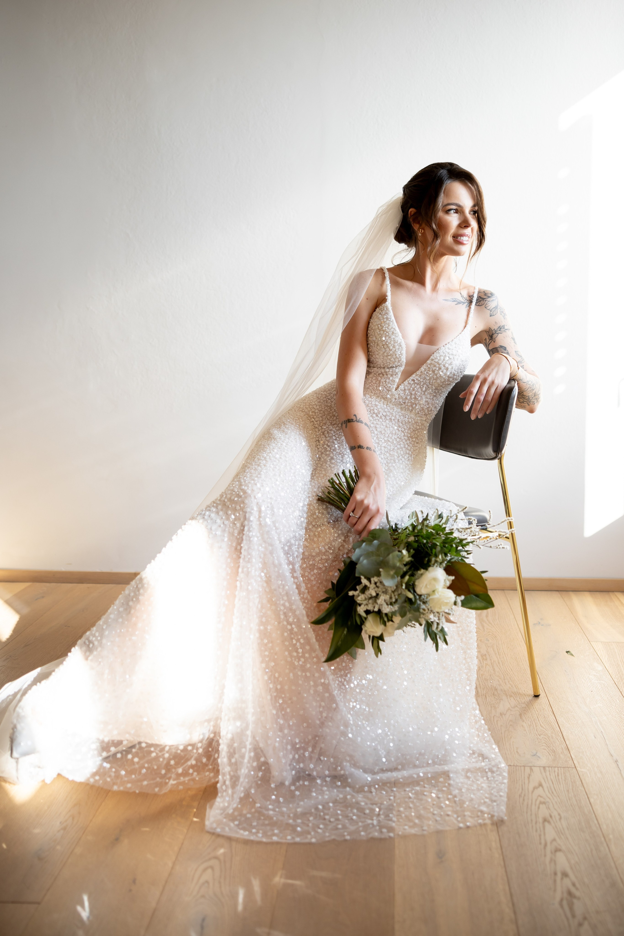 Timeless wedding hairstyle created in Italy