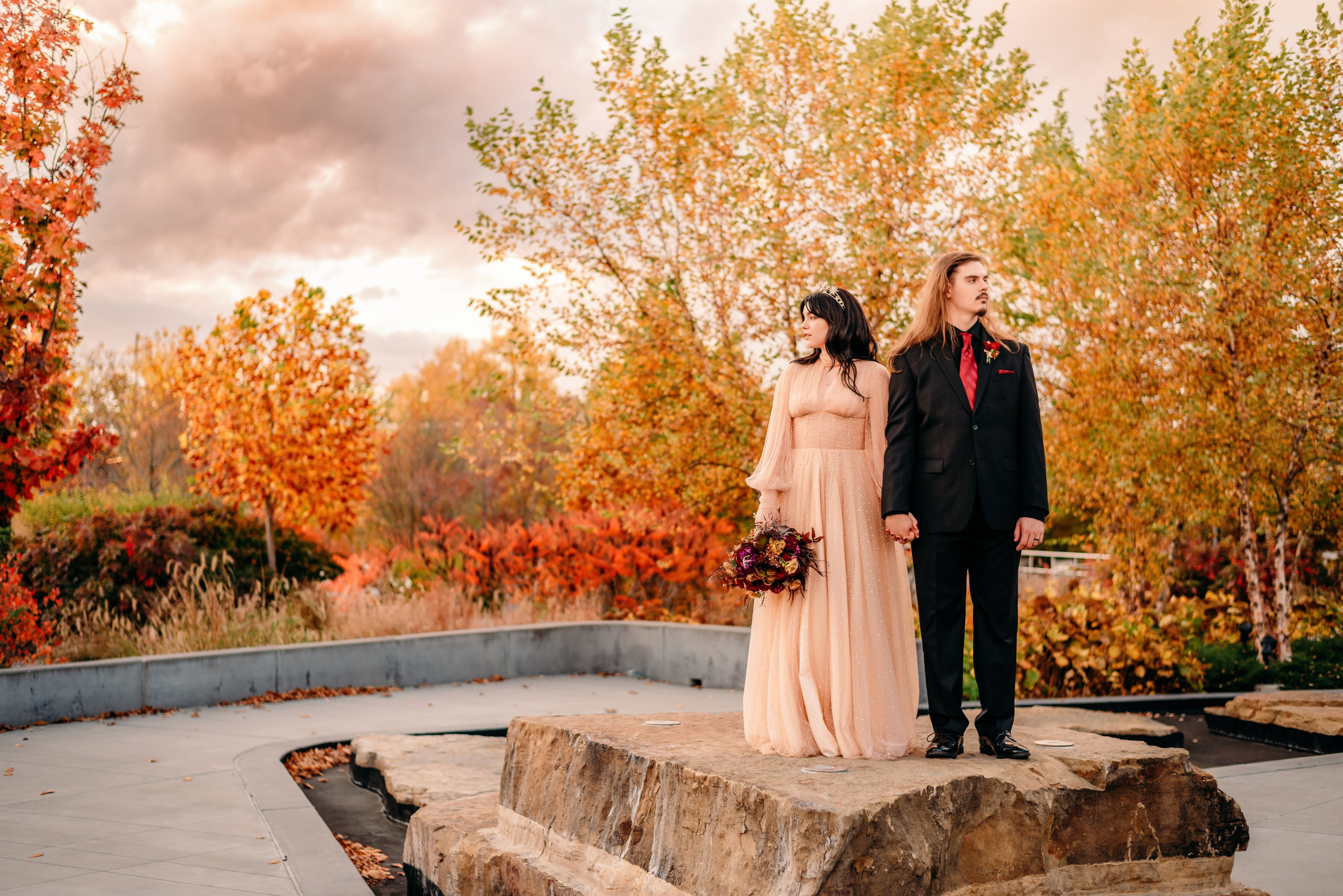 Bold & Dramatic Wedding at The Paper Mill on The Landing | Fort Wayne Wedding Photographer. Alexandria Danielle Photography | Fort Wayne & Indianapolis Wedding Photographer