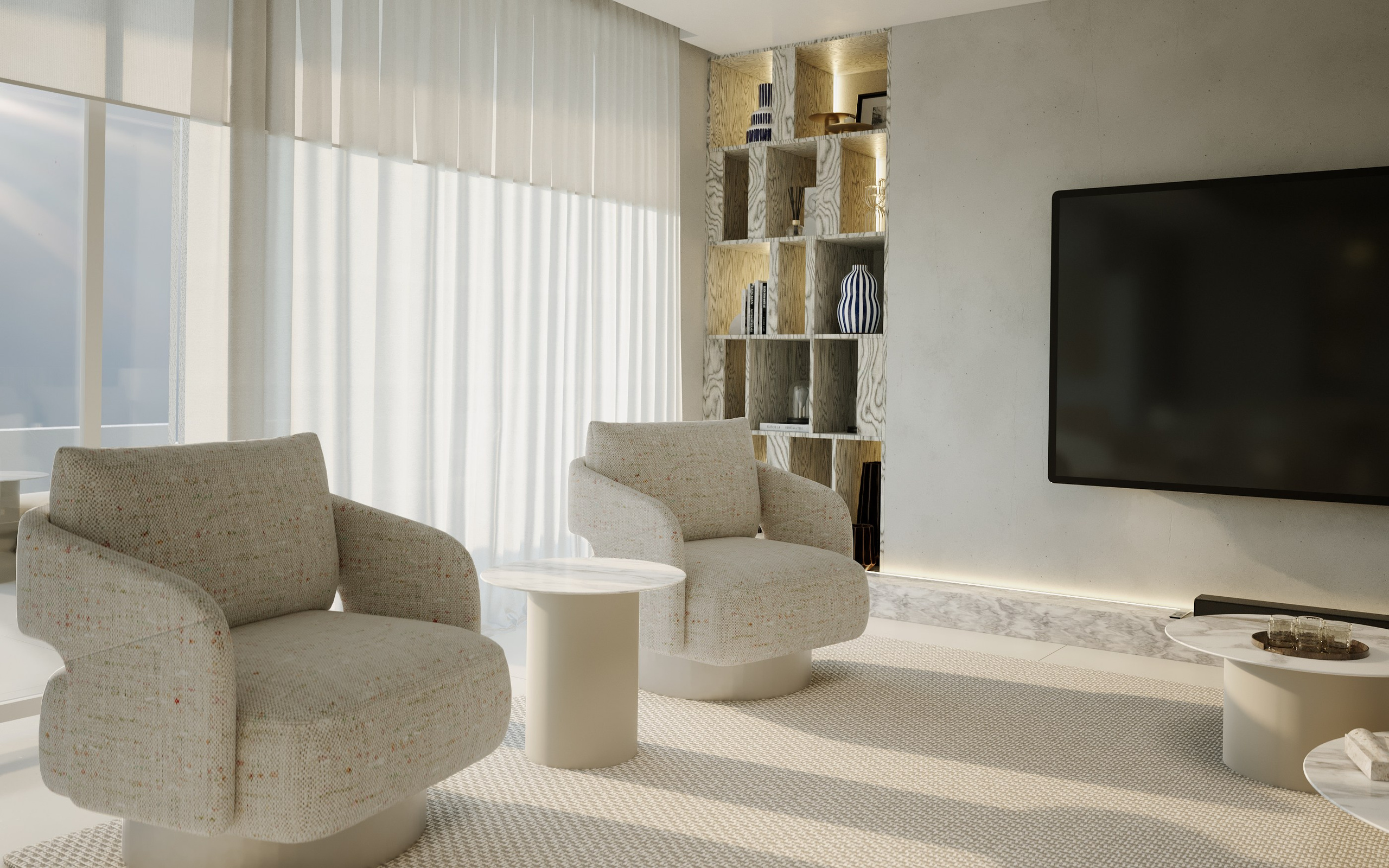 OBÝVACÍ POKOJ S JÍDELNOU A KUCHYNÍ. Filipenka architects