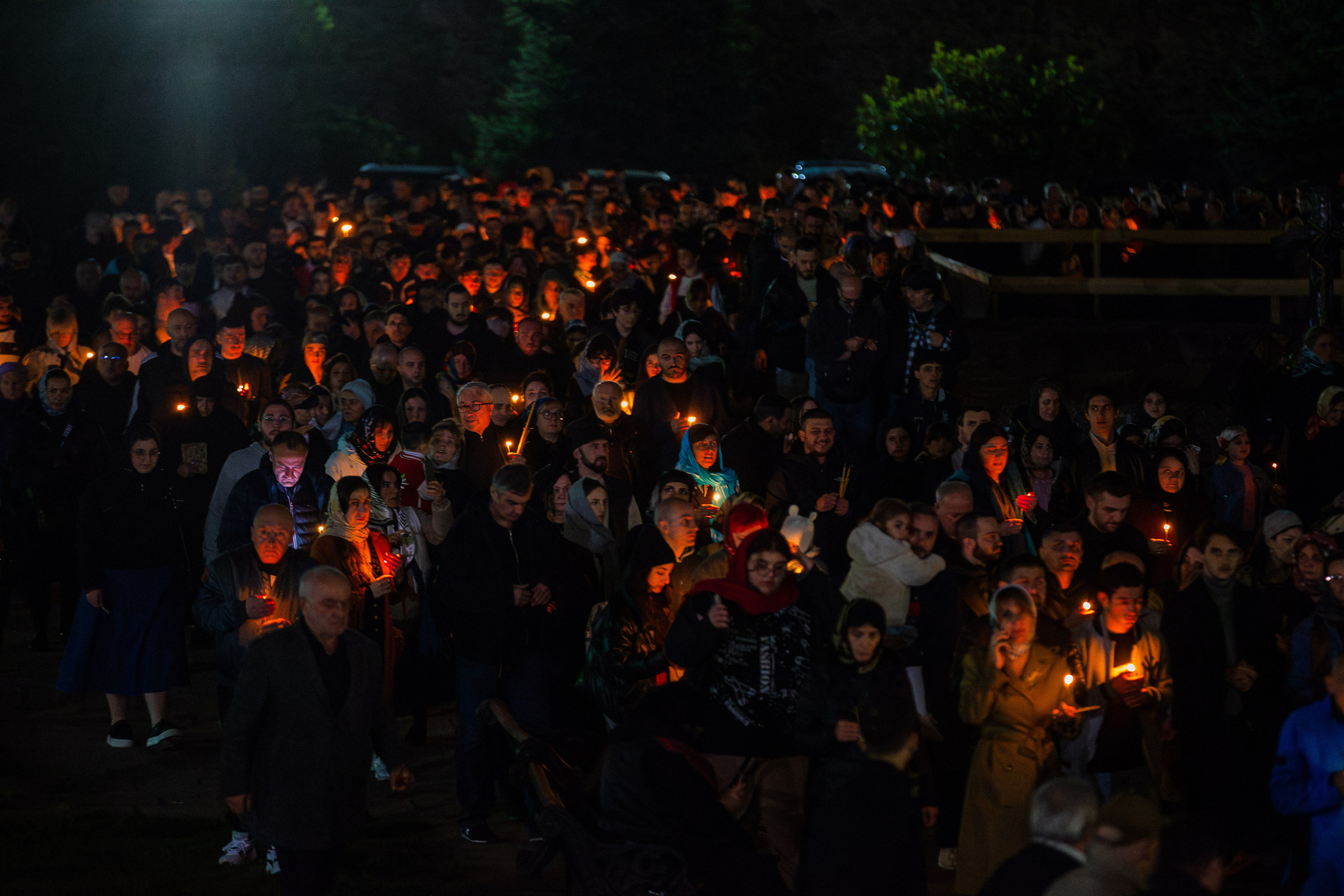 The Easter Procession in Svetitskhoveli: A Night of Light and Faith. Ilya Vaga