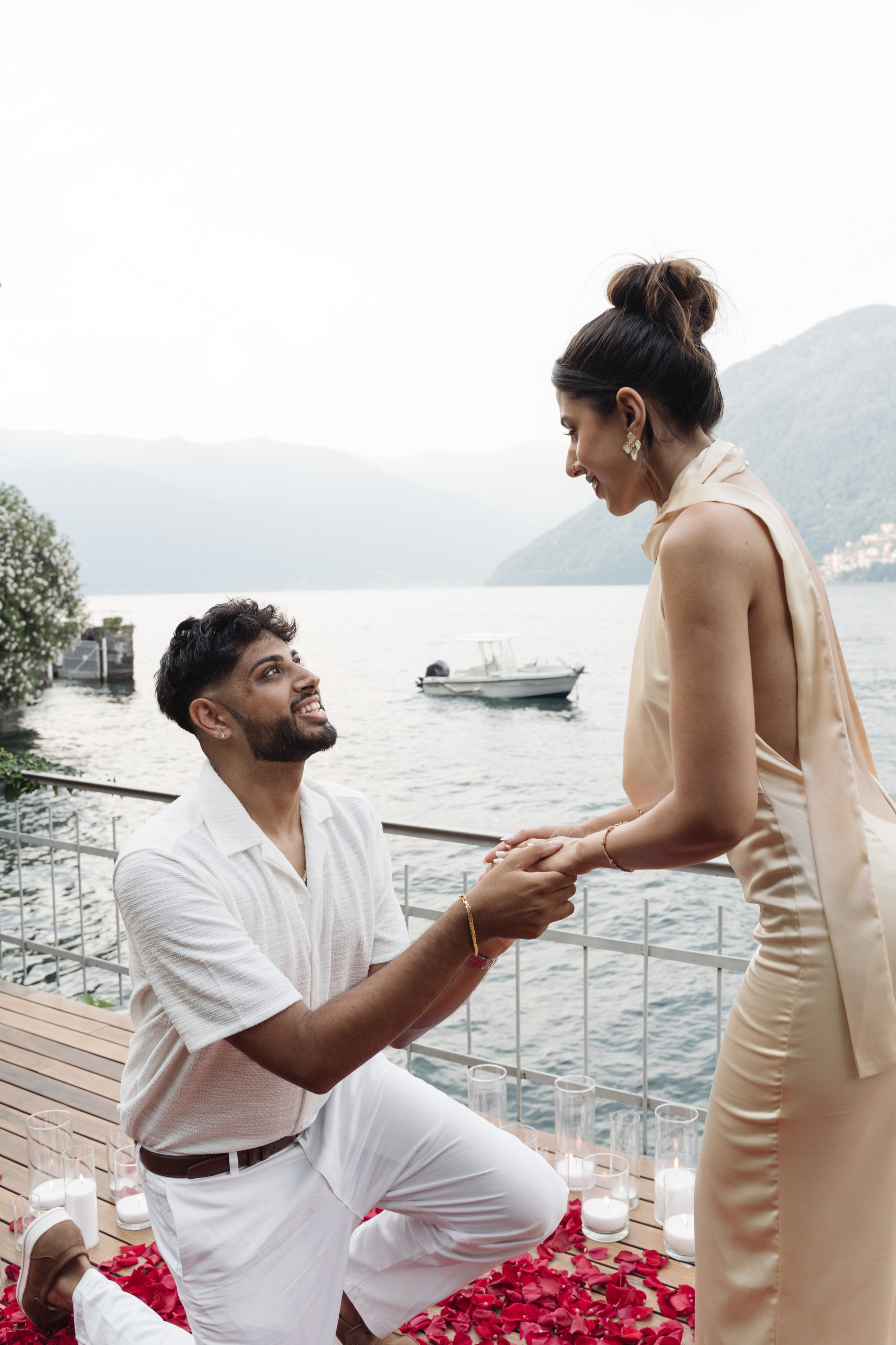 Lake Como Romantic Proposal. Lake Como Proposal Photographer | Surprise Proposals & Engagements