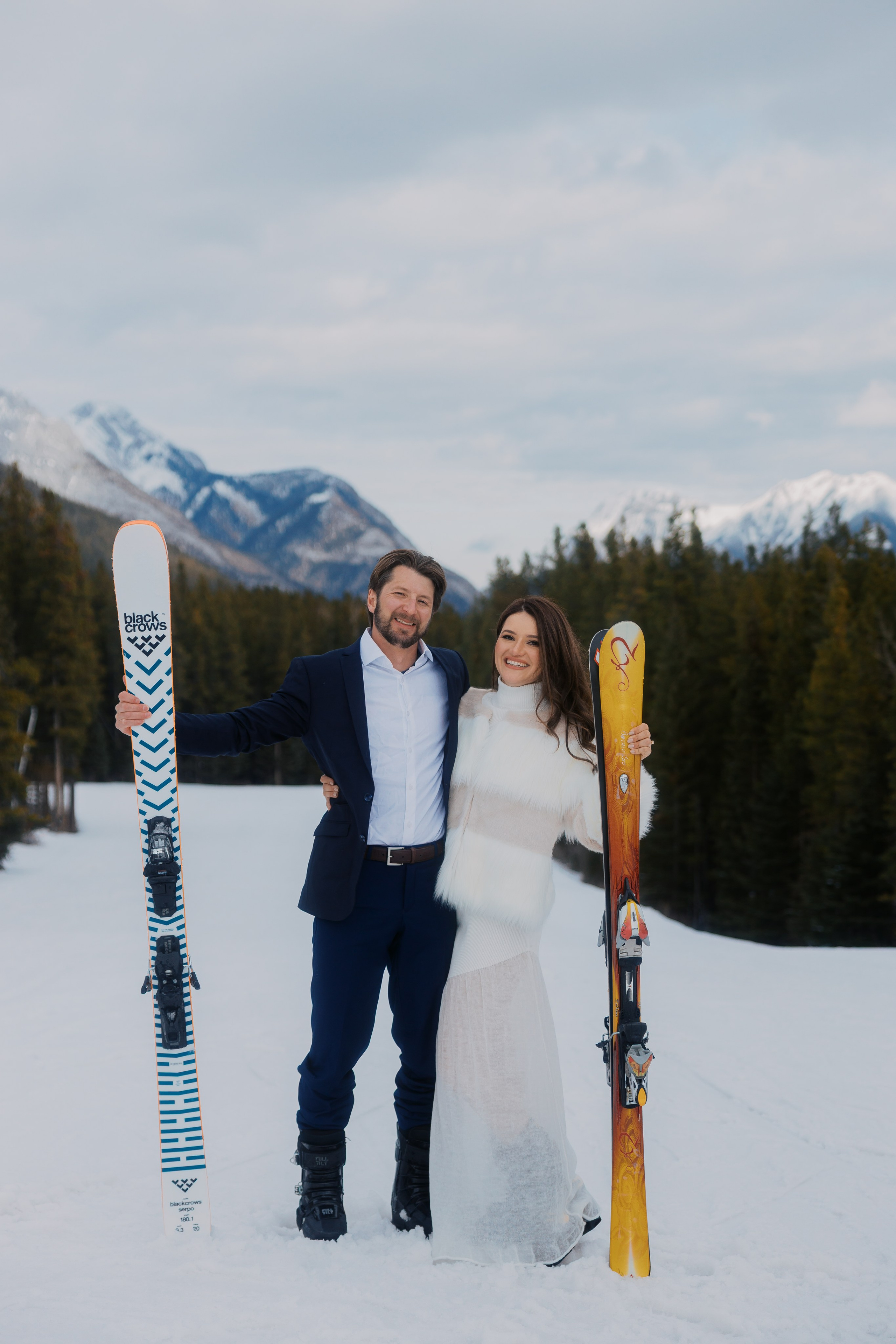 Ski engagement session. Home