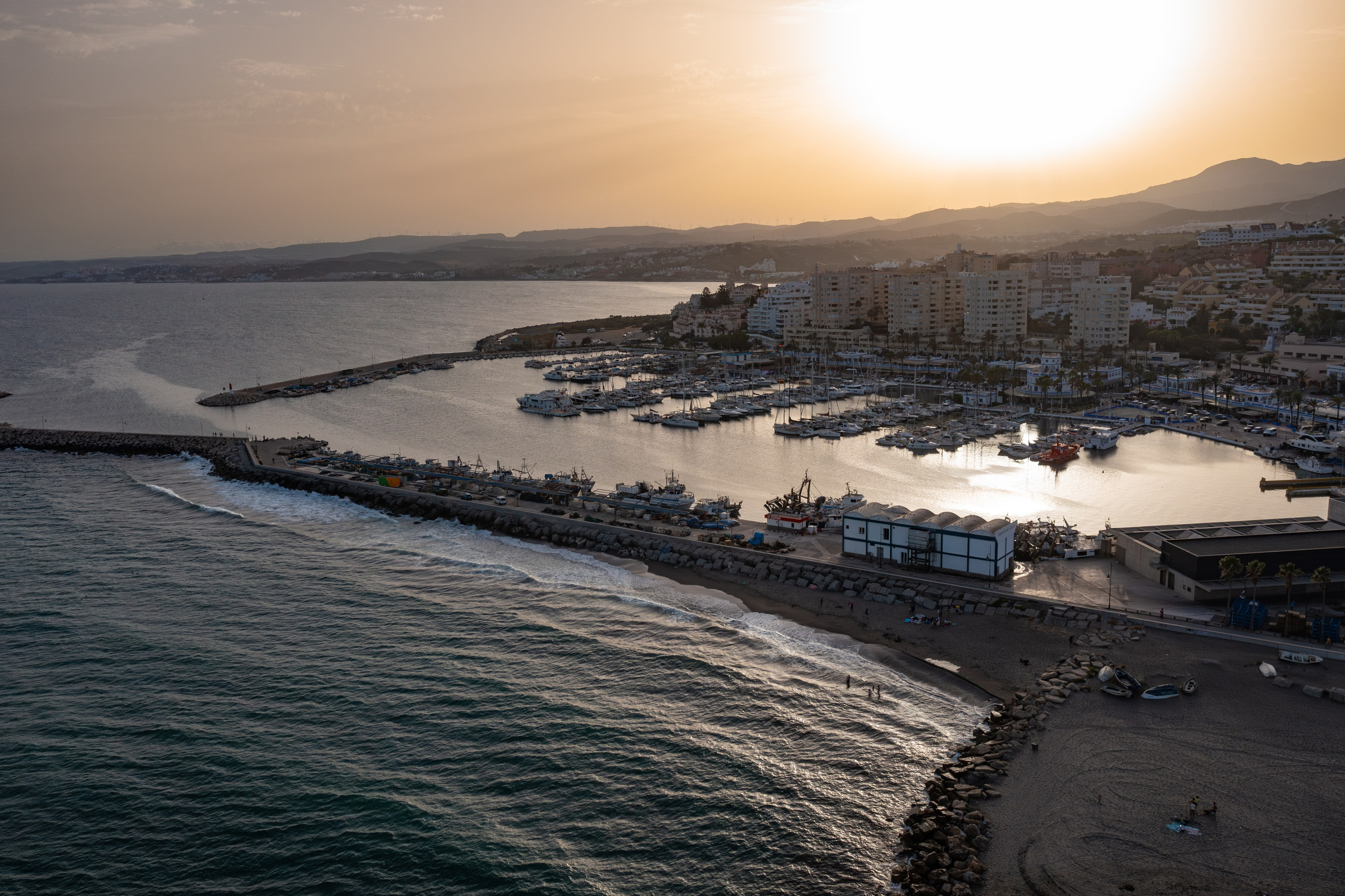 Estepona real estate photographer captures the city and coast with breathtaking drone view