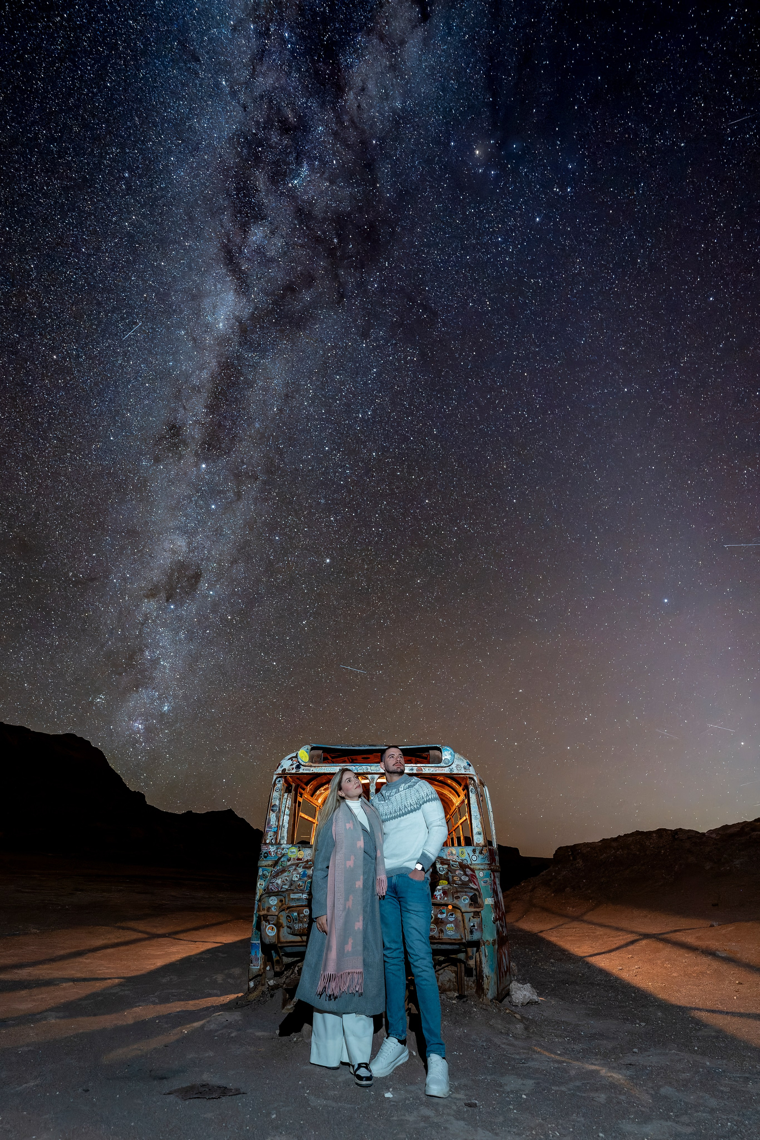 Vallecito Noturno — Pedido de casamento. Fotografo en San Pedro de Atacama