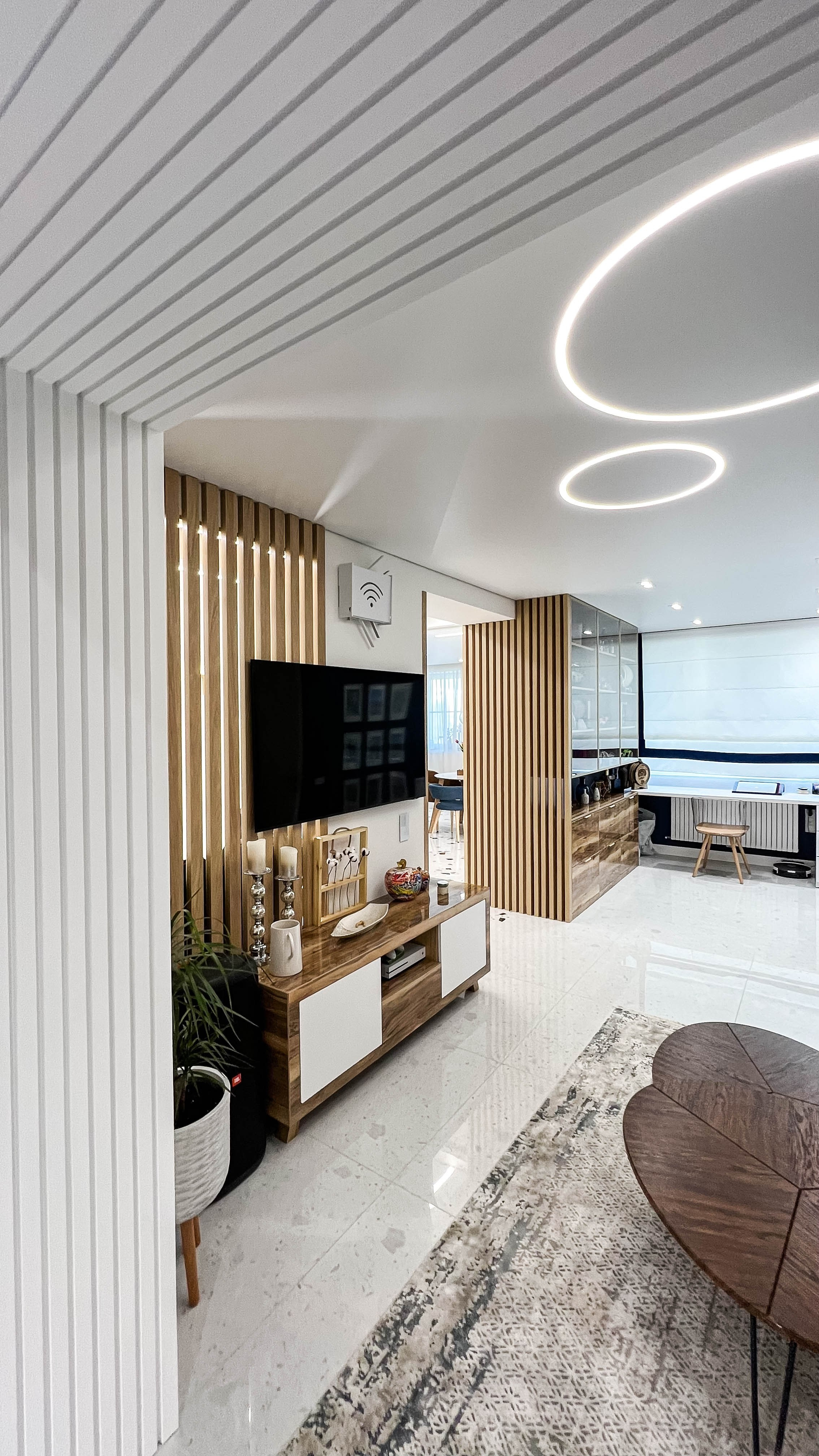 The apartment is in a modern style. Fotograf Dmitrii Donets