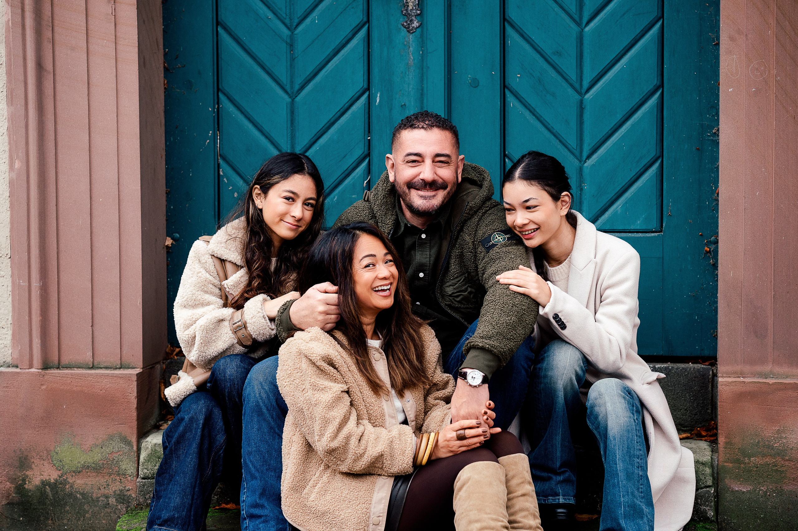 Town walk. Family, conceptual women portrait photograher in Geneva, Switzerland