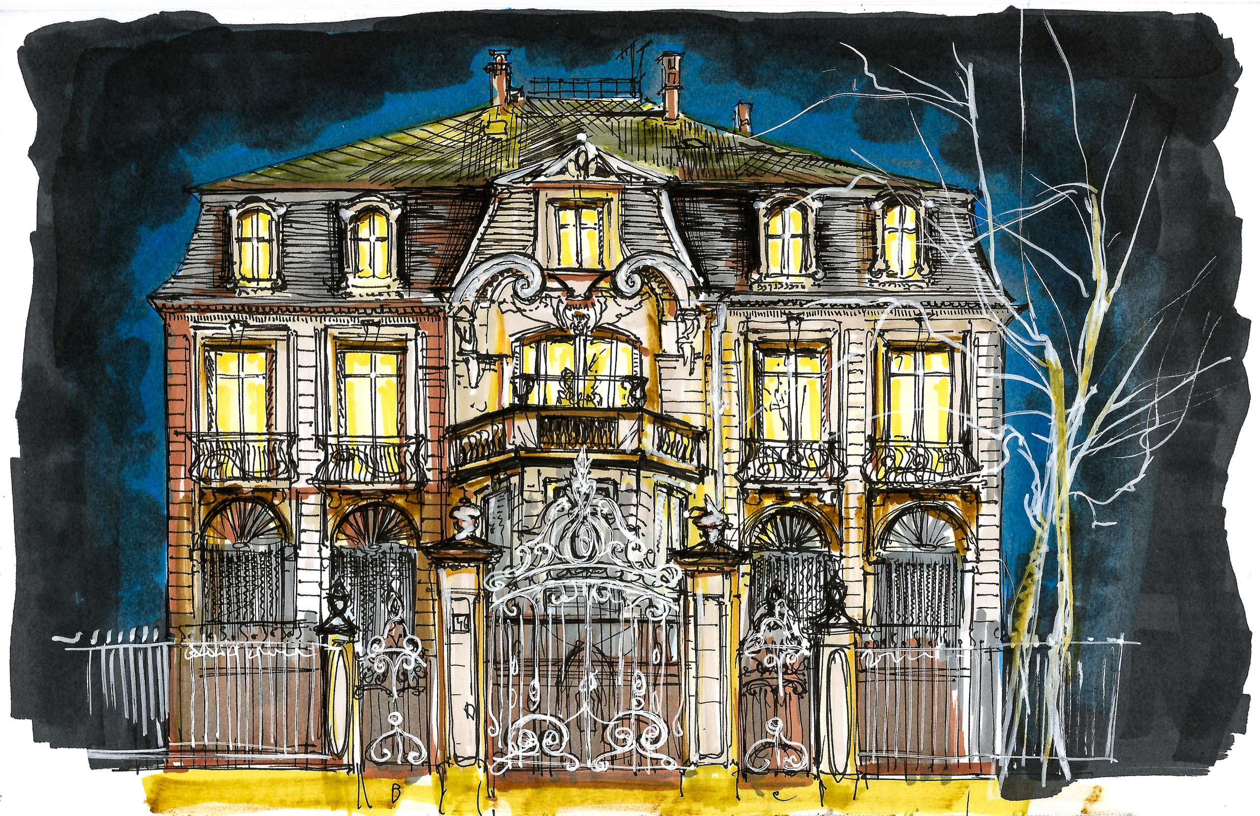 Urban views. Angelina Sorokopud. Artist in Strasbourg