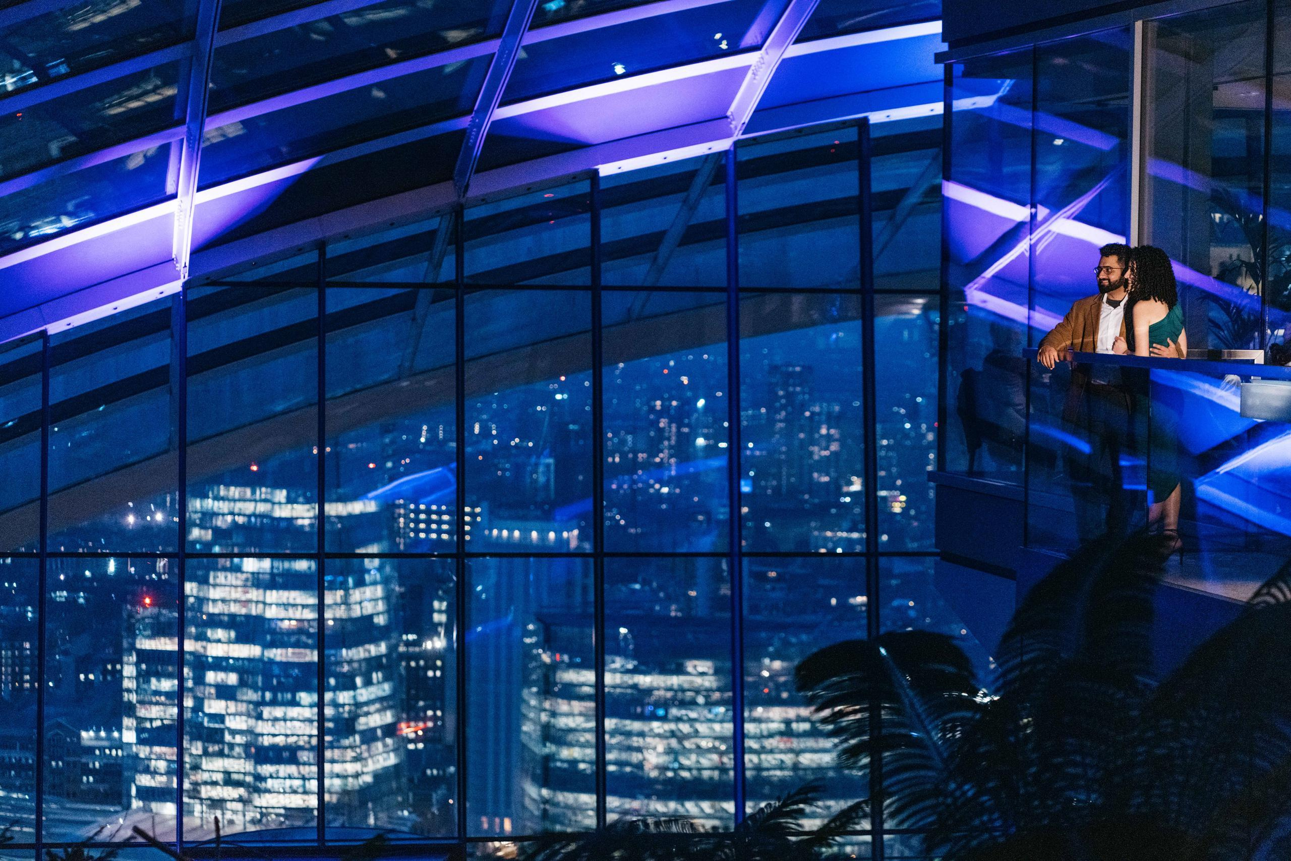 Secret Marriage proposal at Sky Garden. London Wedding Photographer|Natasha Ferreira