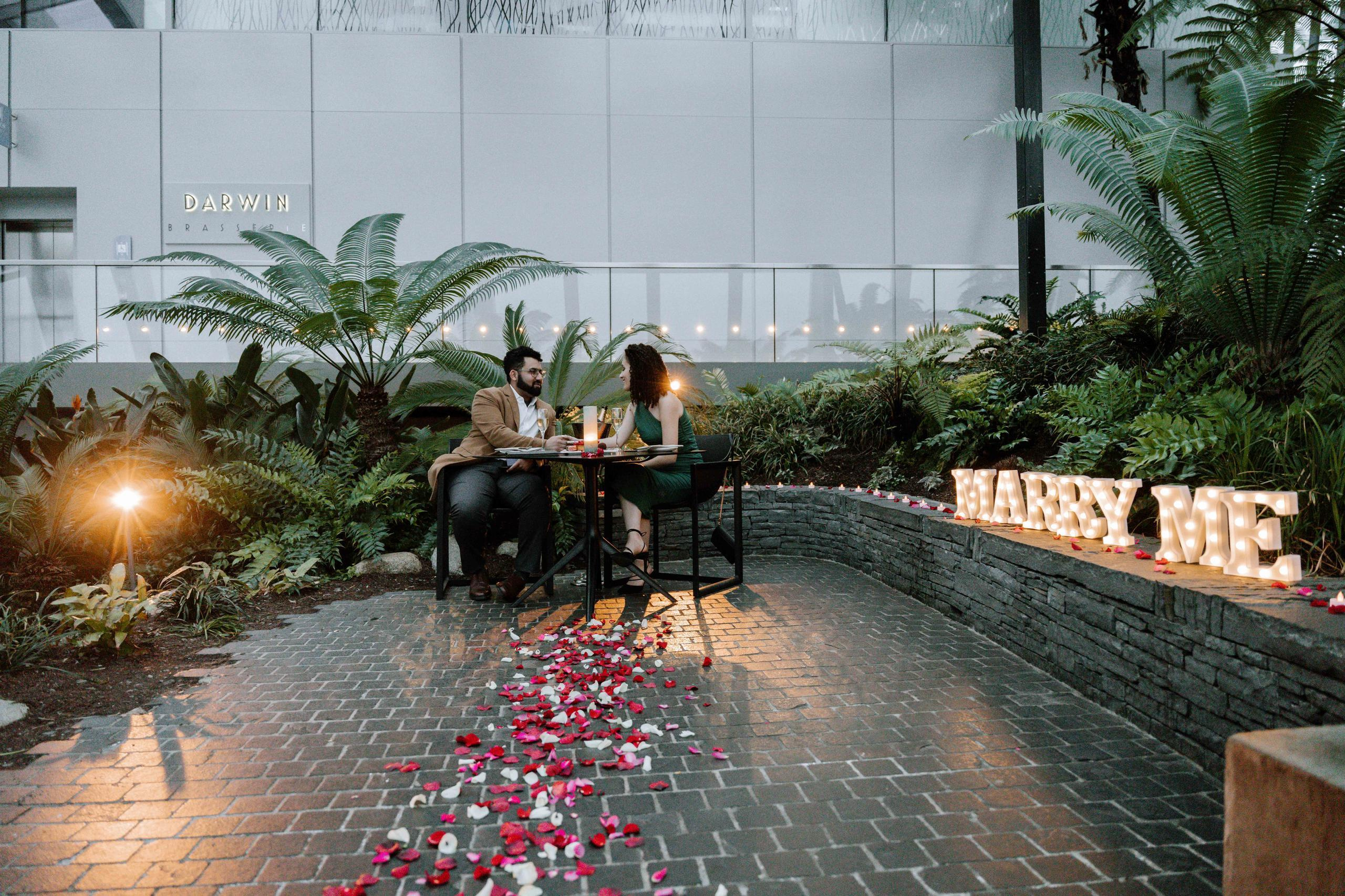 engagement celebration at sky garden 