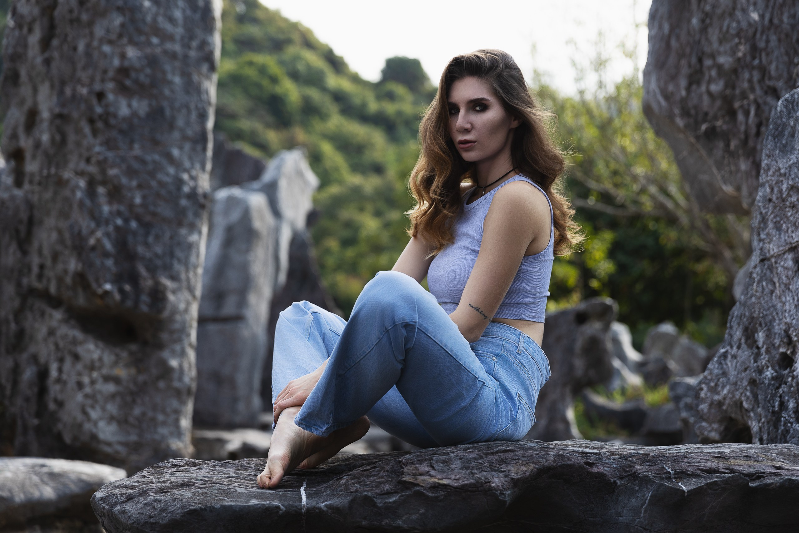 Diana morning in the forest